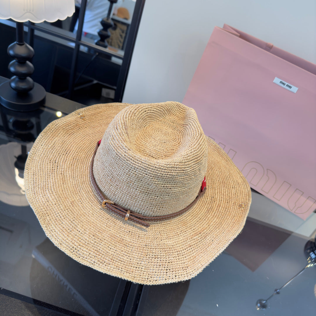 Miumiu Straw Cowboy Hat 221066