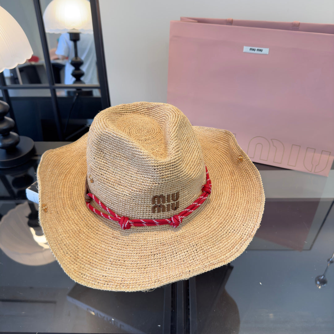 Miumiu Straw Cowboy Hat 221066