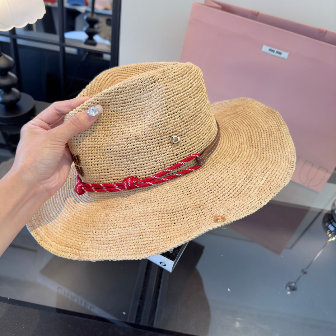 Miumiu Straw Cowboy Hat 221066
