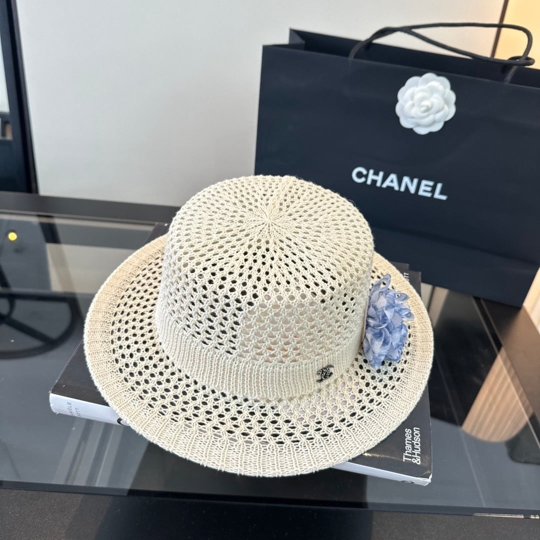 Chanel Knitted Hat With Flower 379509