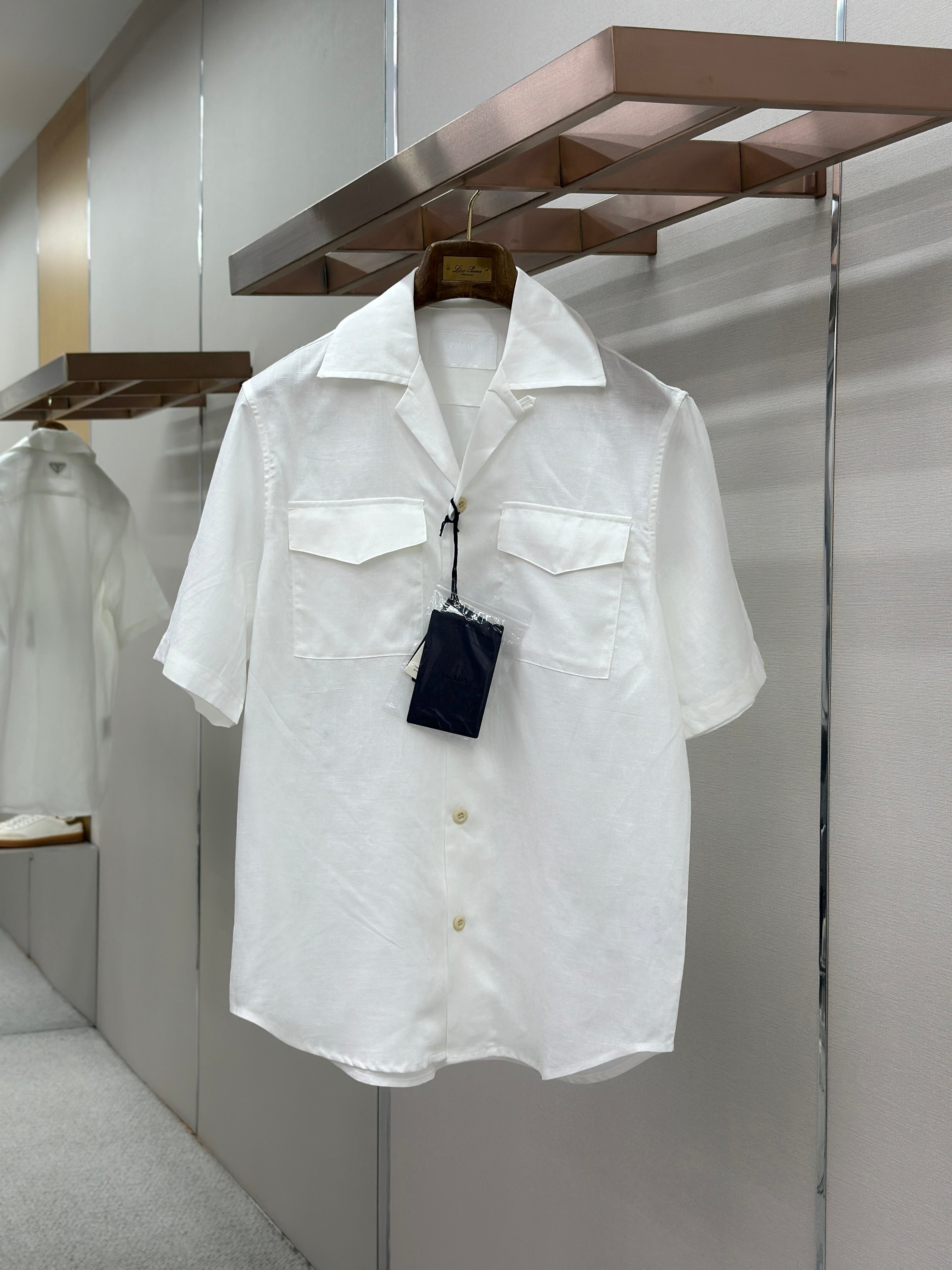 PRA 2026 Men's  Linen Short-Sleeve T-Shirt White Fabric 917700
