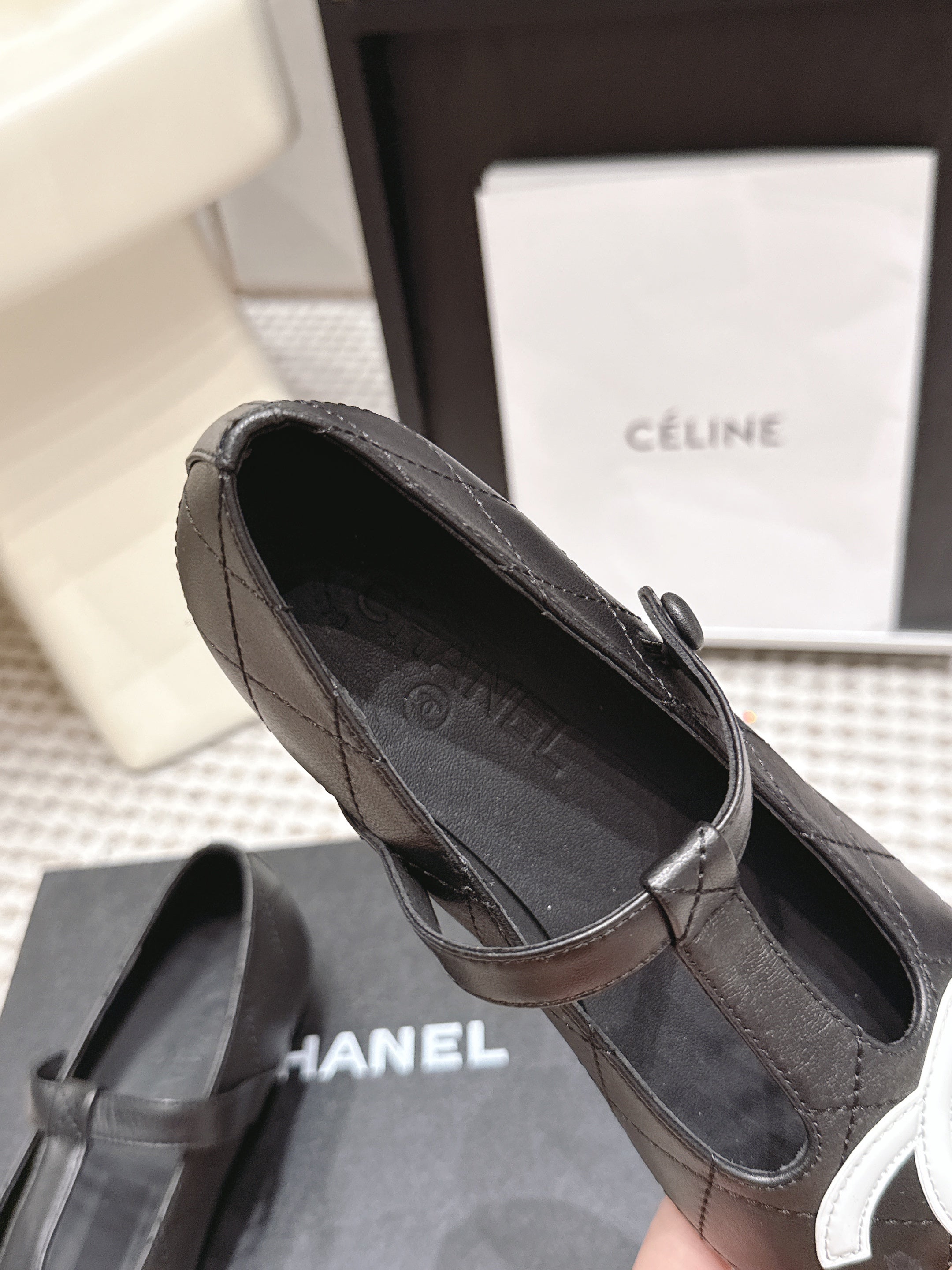 Chanel 2026 Mary Jane Quilted Flats Lambskin 930599