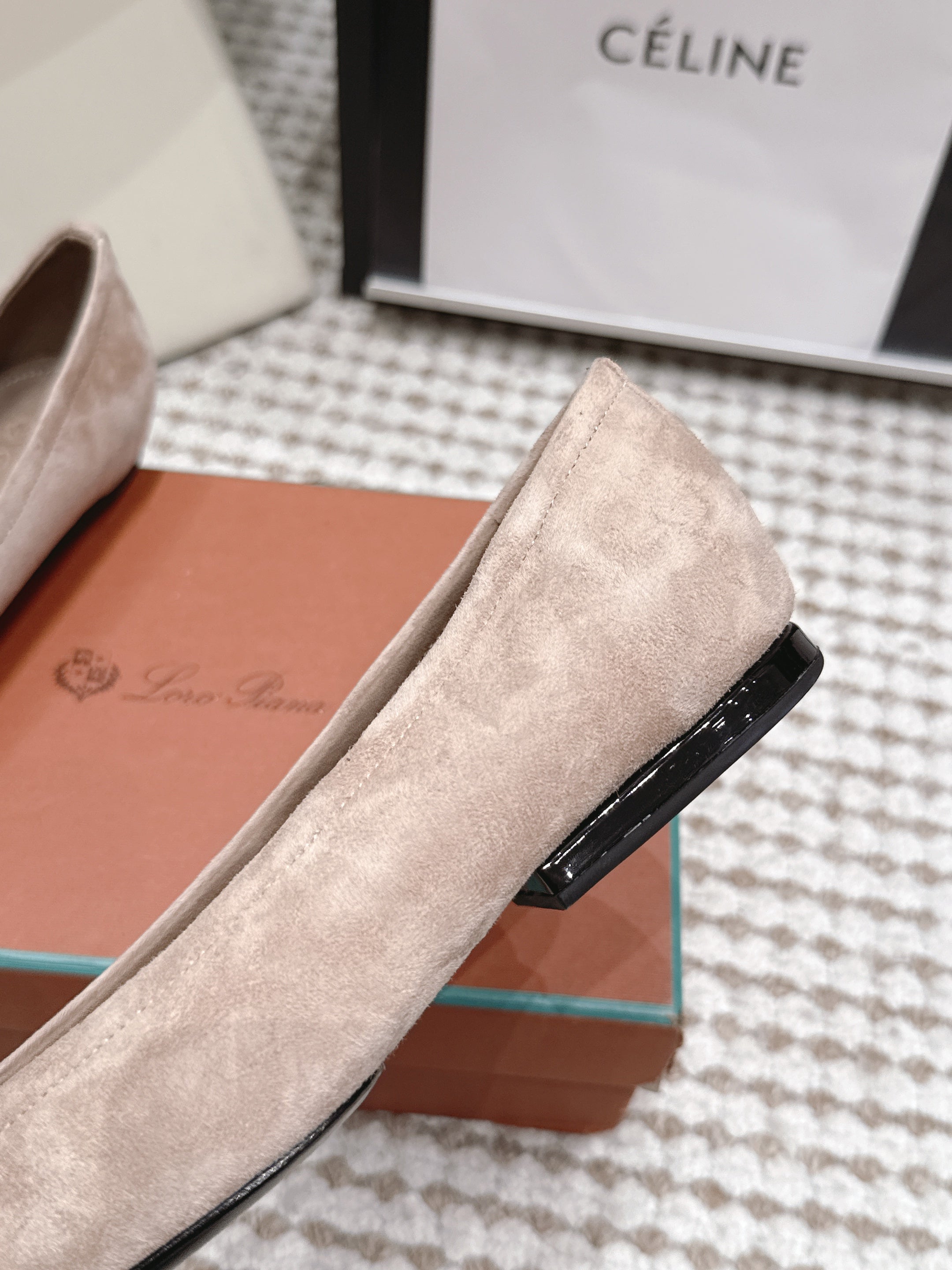 Loro Piana 2026 Bow Ballet Flat Suede 930997