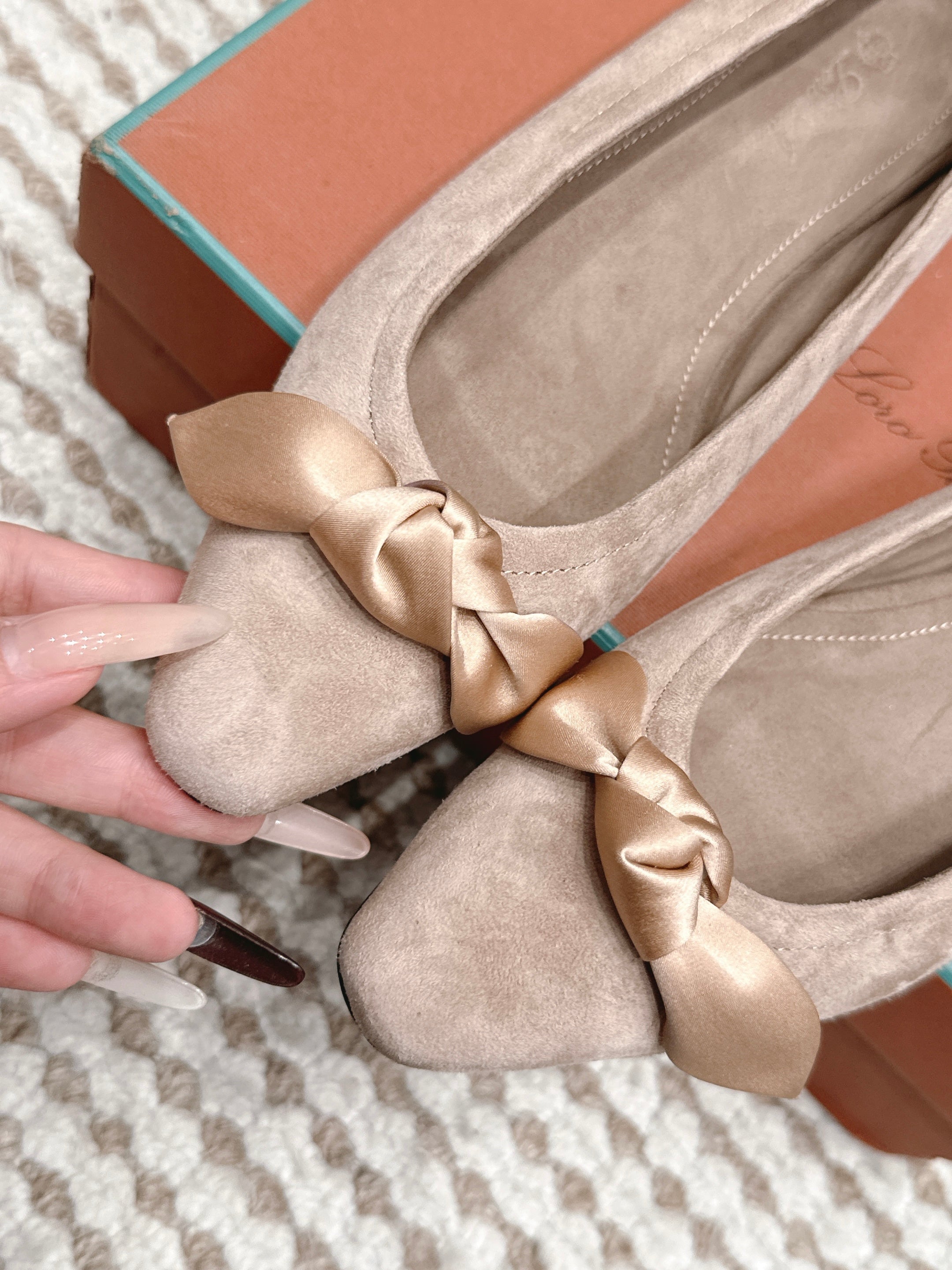 Loro Piana 2026 Bow Ballet Flat Suede 930997