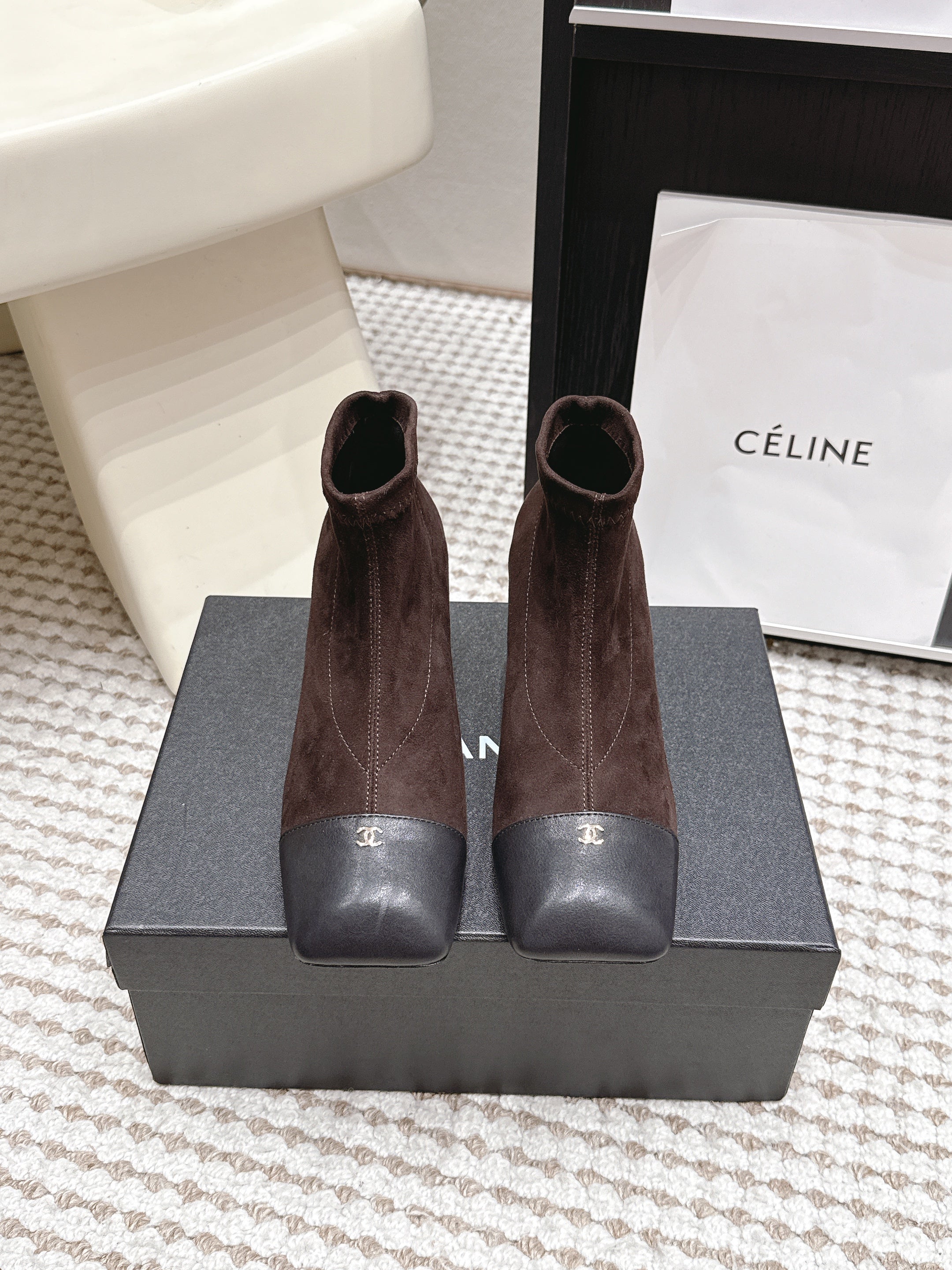Chanel 2026 Ankle Boots 50mm Cowhide Suede 930690