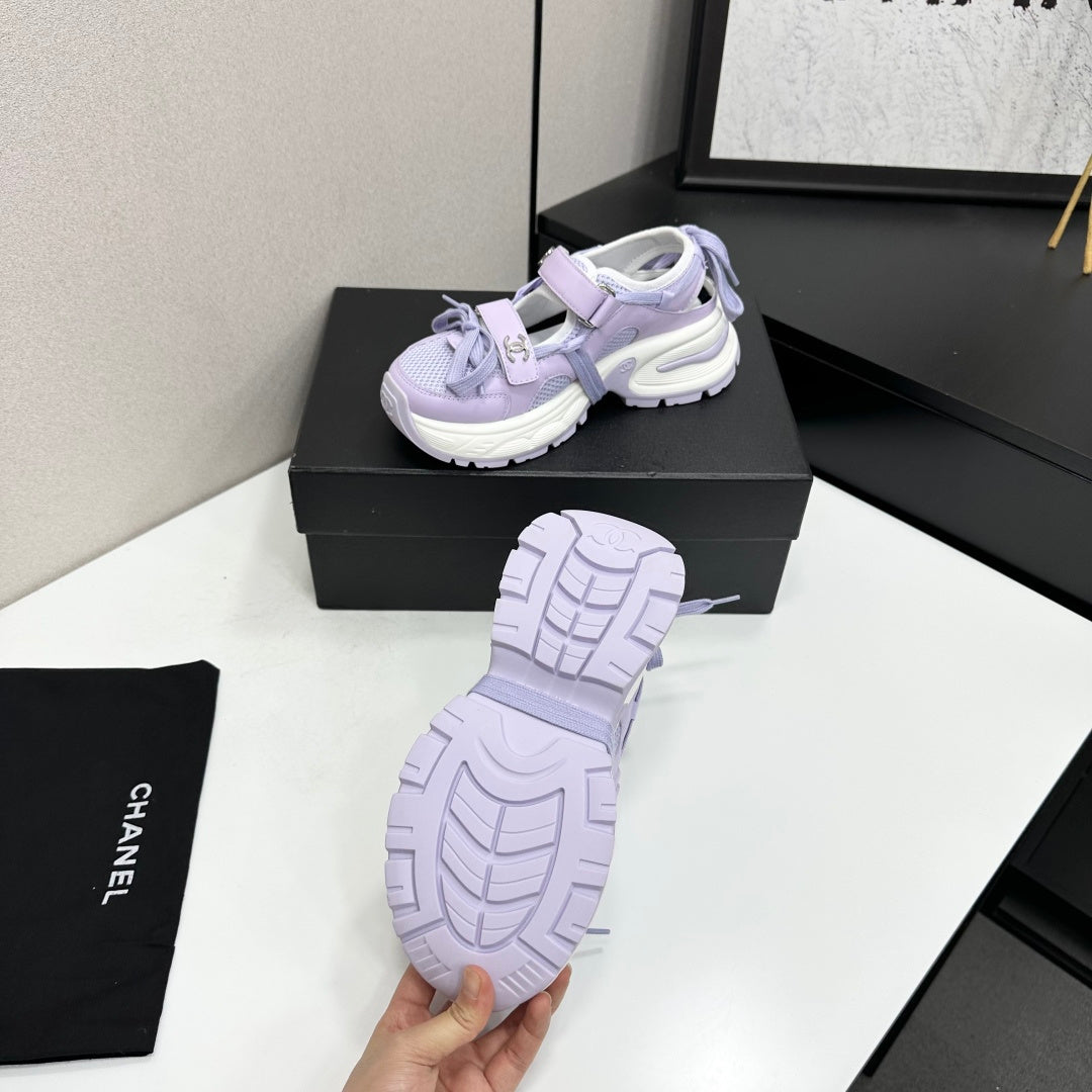 Channel 2026 Premium Casual Sneakers 55mm Mesh Calfskin 894895