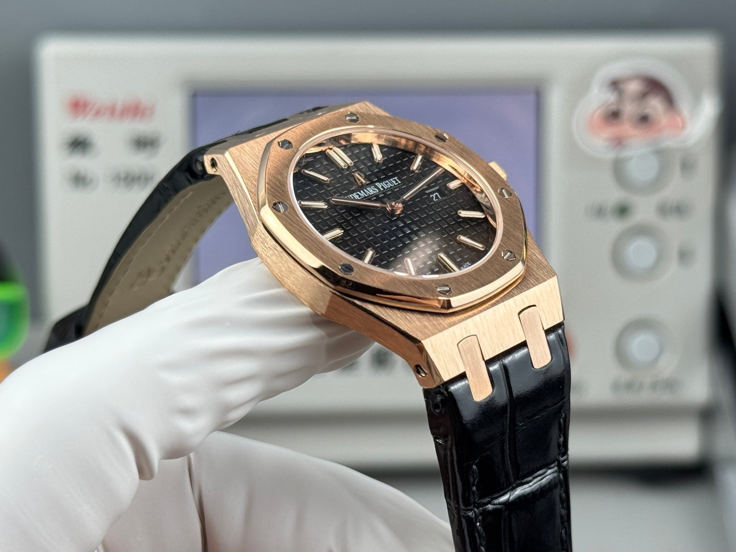 Audemars Piguet Royal 33mm Black Dial  Black Crocodile Leather