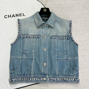 CC 25 Denim Vest Blue Cotton