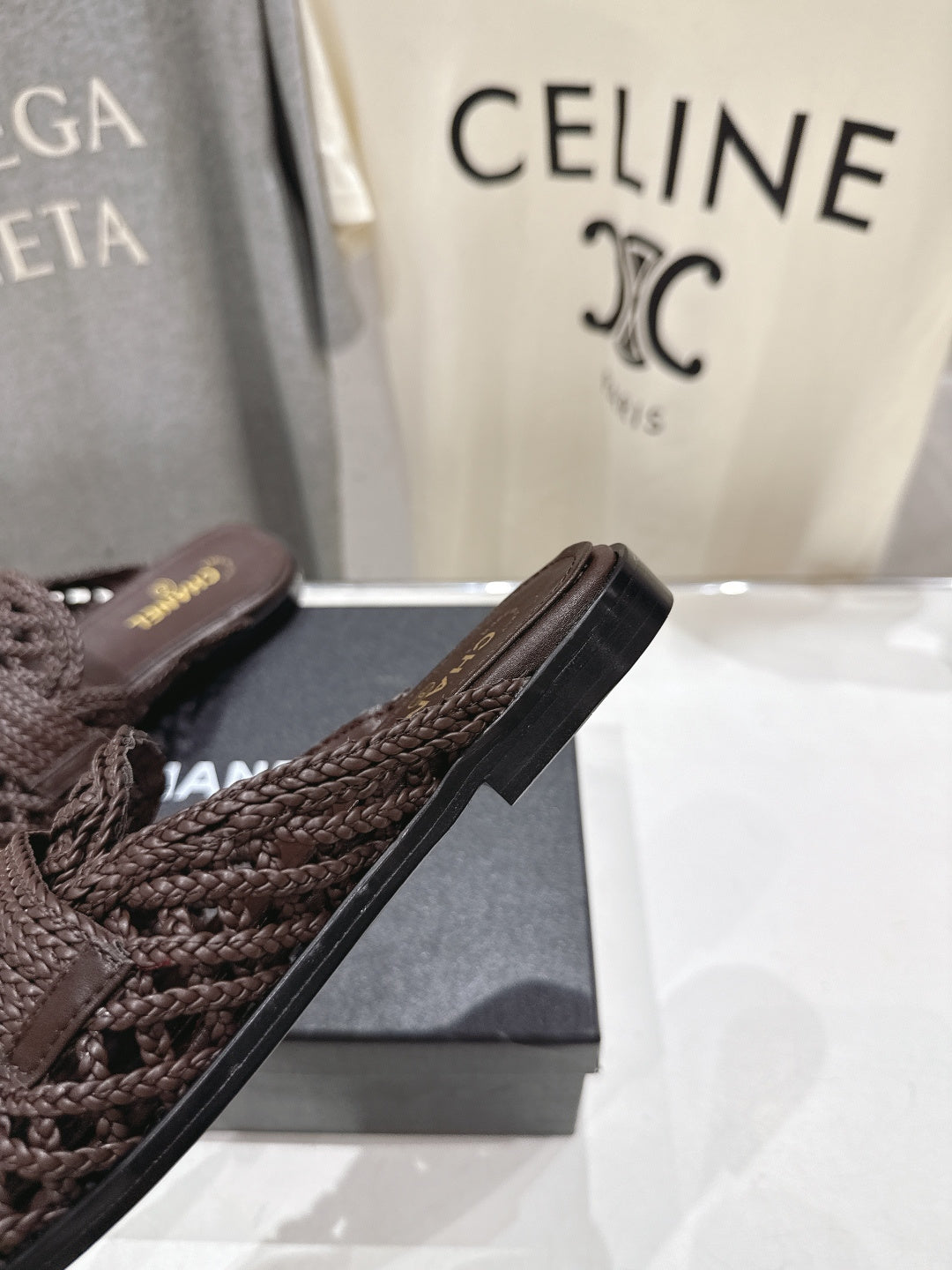 Channel 2026 Hand-Woven Mules Chocolate Calfskin 896471