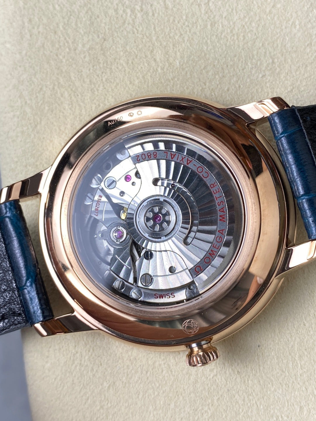 Omega De Ville Prestige Co-Axial Master Chronometer 41mm Rose Gold Blue Dial