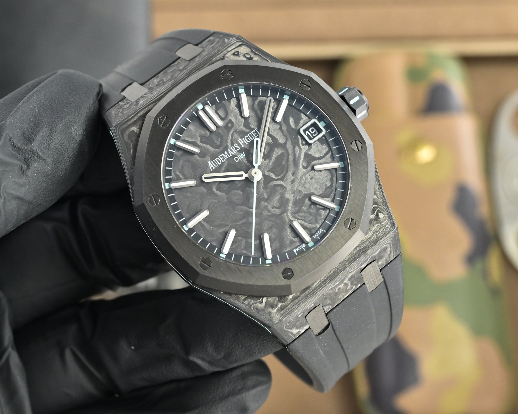 Audemars Piguet Royal Oak 41mm Custom Carbon Black Cloud Blue Dial