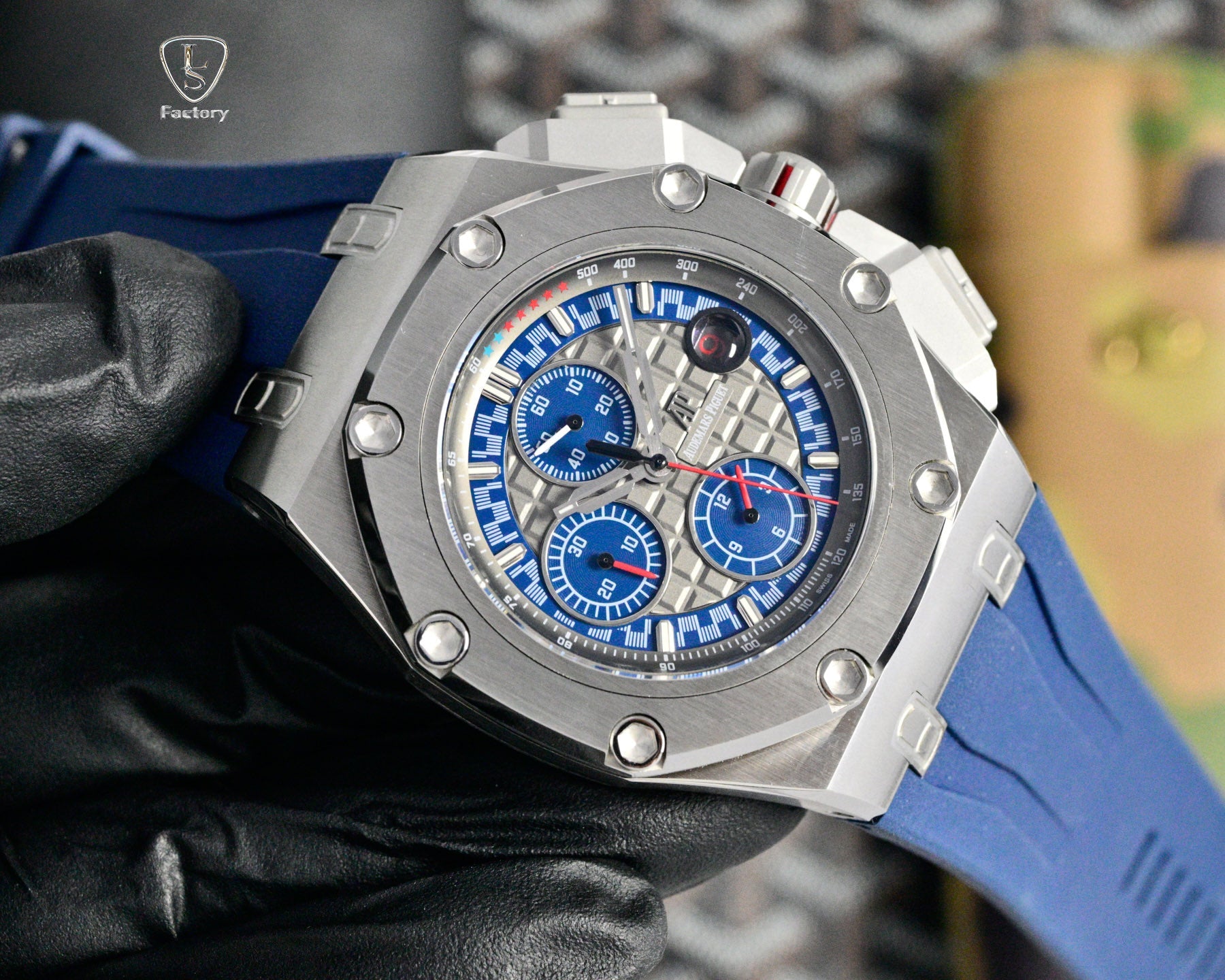 Audemars Piguet Royal Oak Chronograph 41mm Grey Case Grey Blue Dial