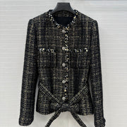 CC 25 Tweed Jacket Black Wool Polyamide