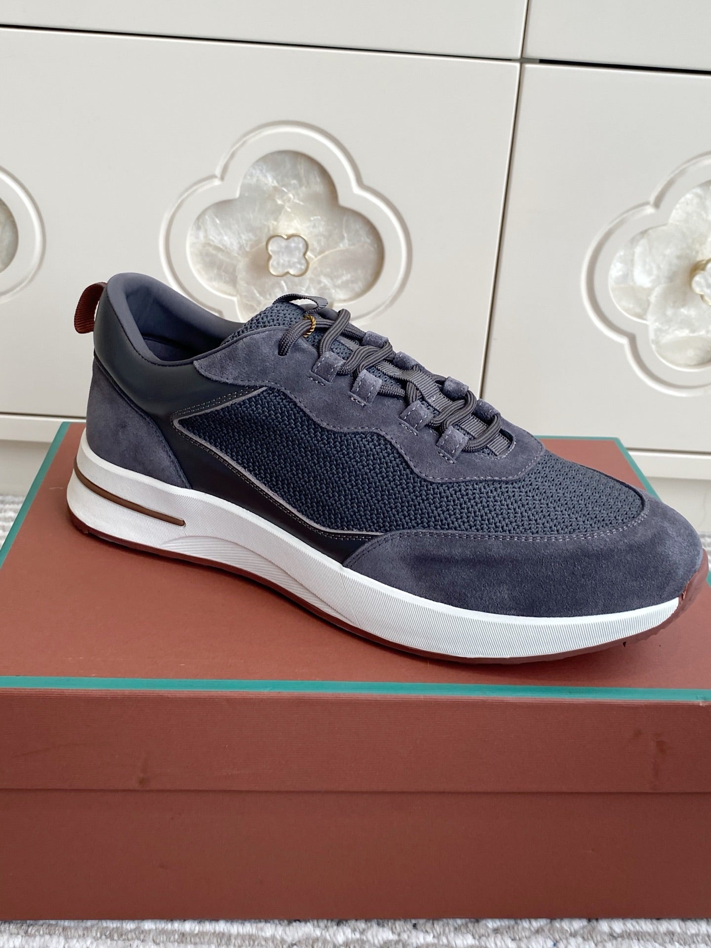 Loro Piana 2026 Week End Walk Sneaker Mesh Suede 934351