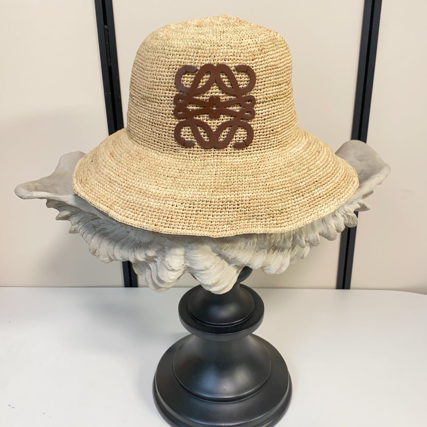 Loewe Raffia Logo Bucket Hat 360778