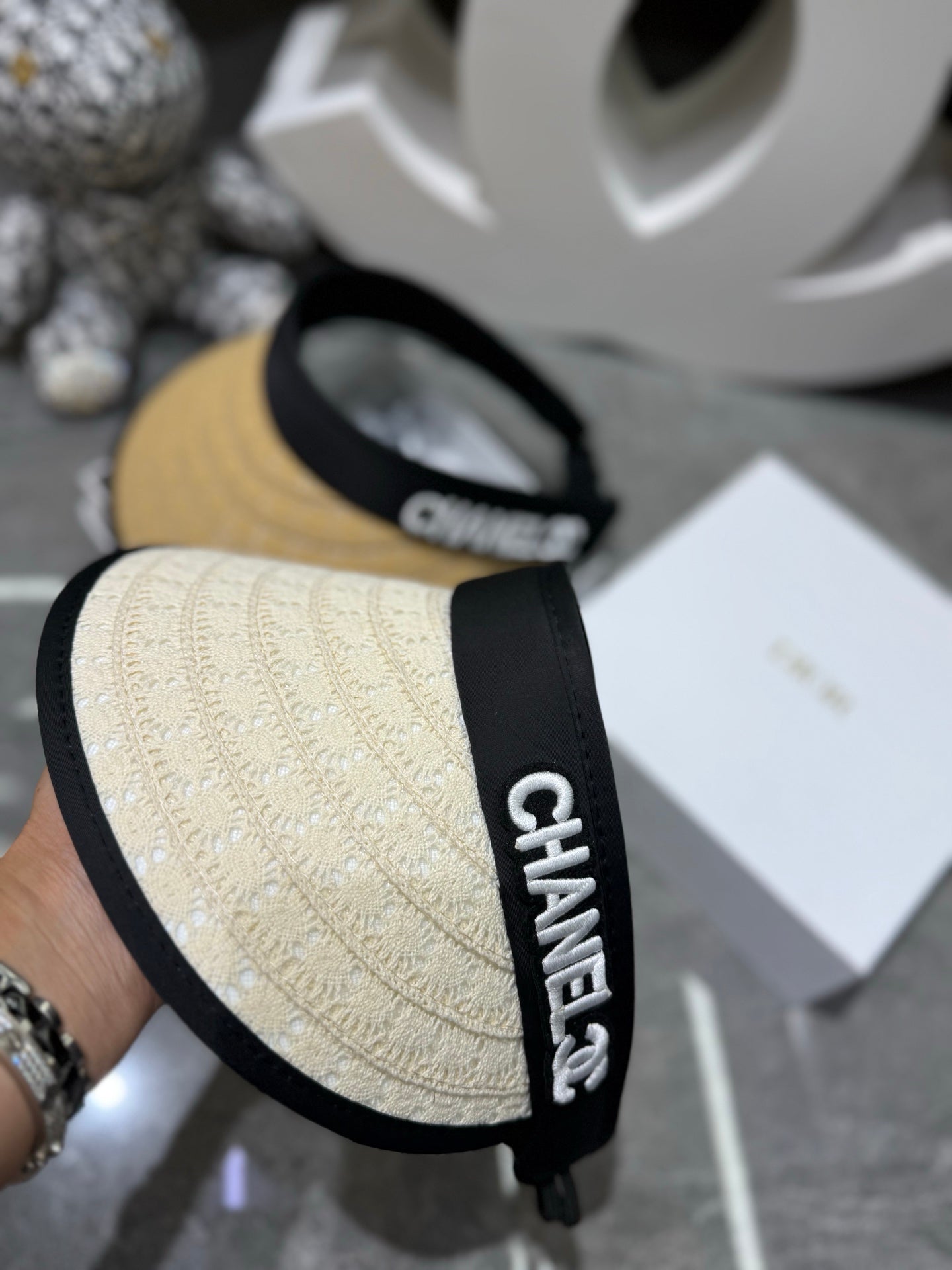 Chanel Open-top Cap With Straw Brim 280794