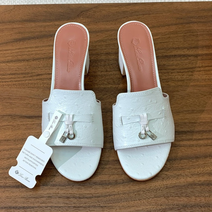 Loro Piana 2026 Ostrich Pattern Sandal Cowhide 935106