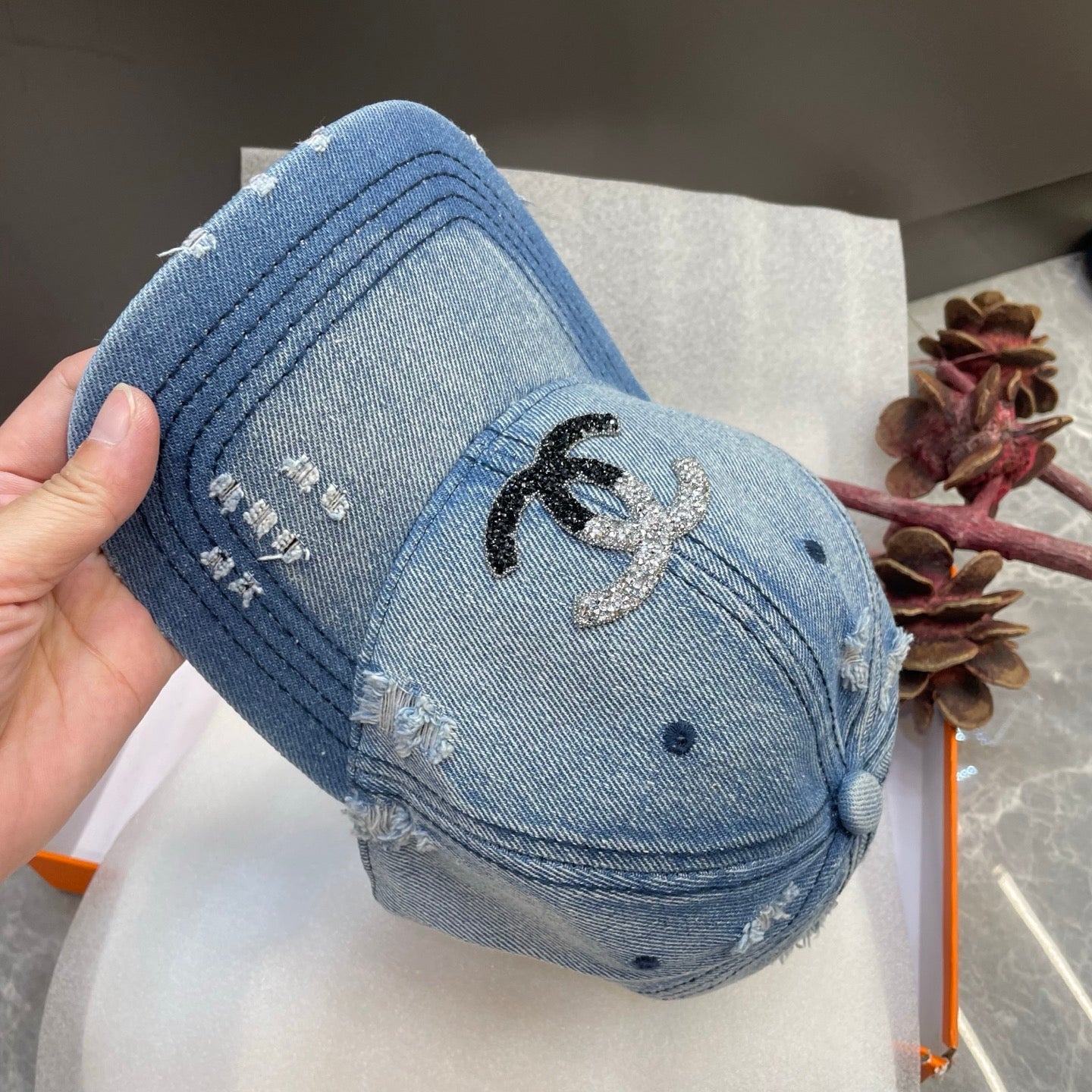 Chanel Denim Baseball Cap 213487