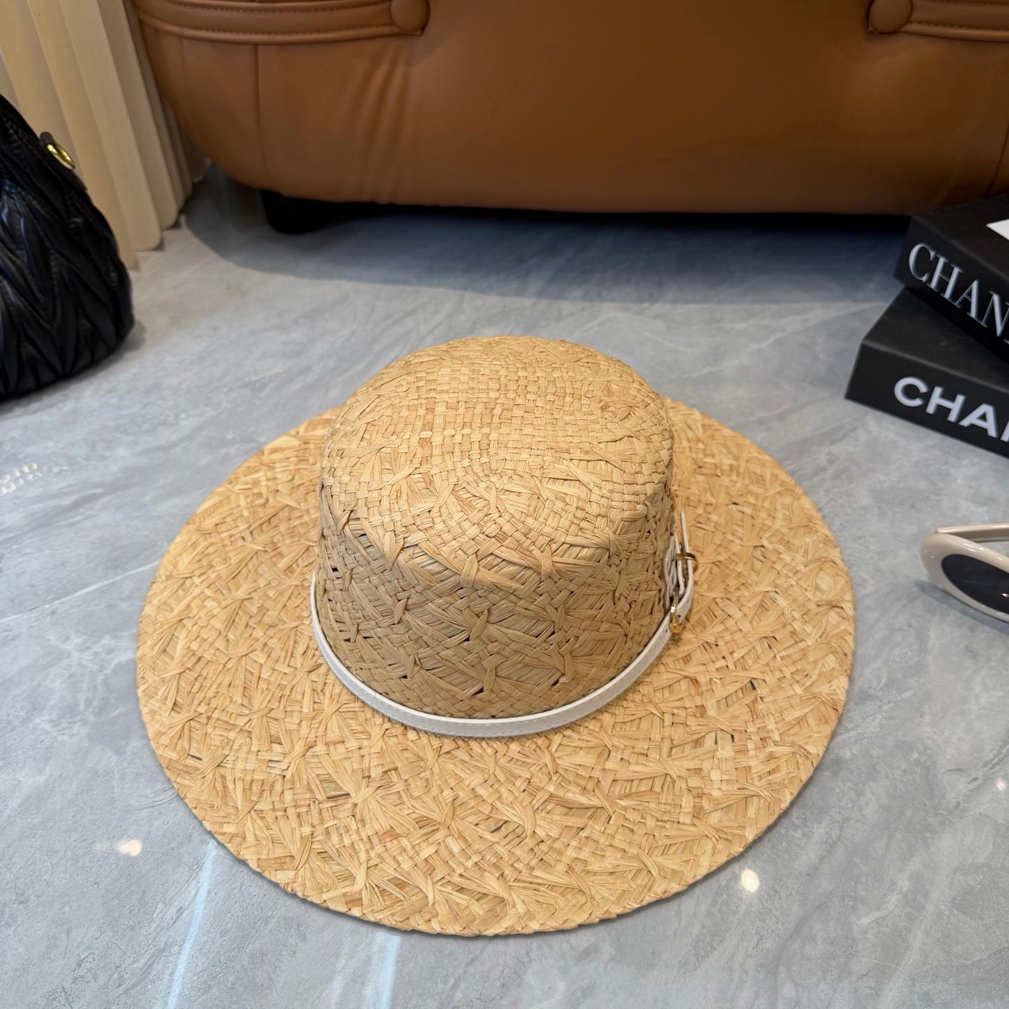 Miumiu Straw Hat Raffia Woven 323664