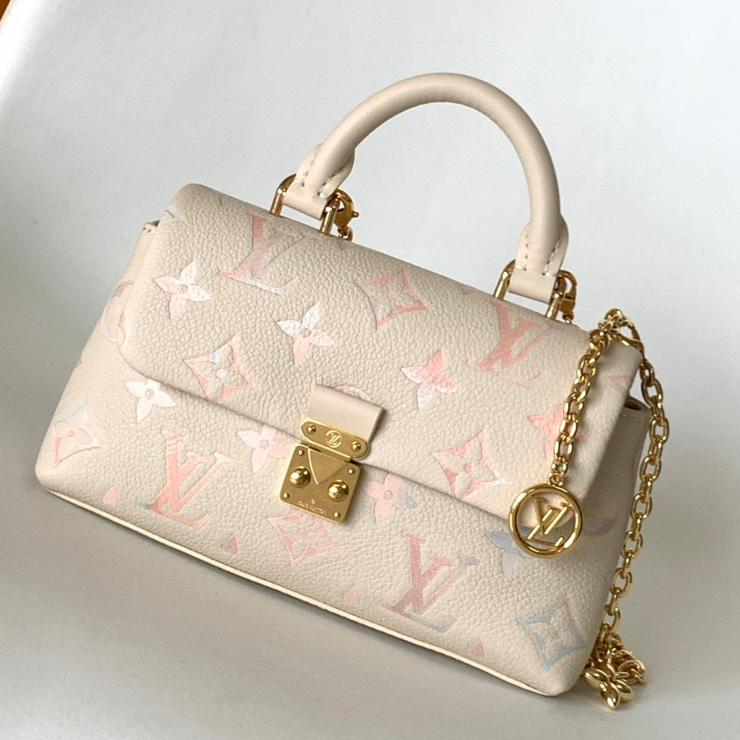 LV 2026 Nano Madeleine Handbag Beige Monogram Empreinte Leather 281645