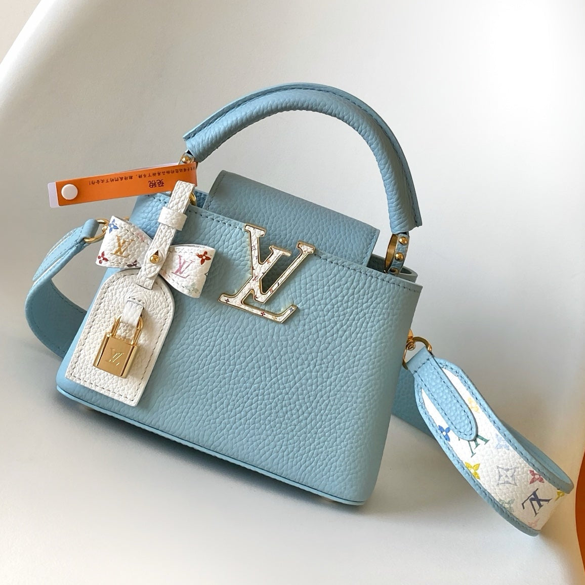 LV x TM 2026 Capucines Bag 27cm Blue Taurillon Cowhide Leather 281421