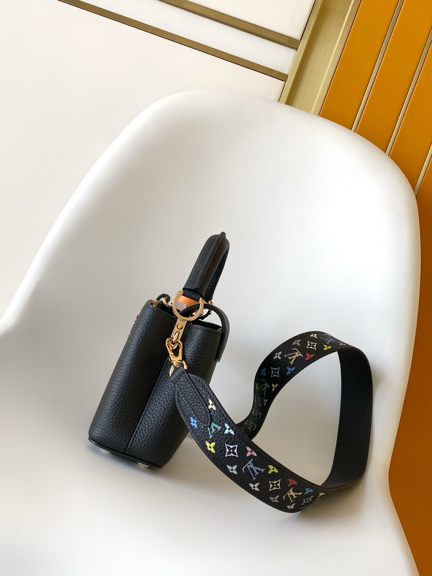 LV x TM 2026 Capucines Bag 27cm Black Taurillon Cowhide Leather 281426