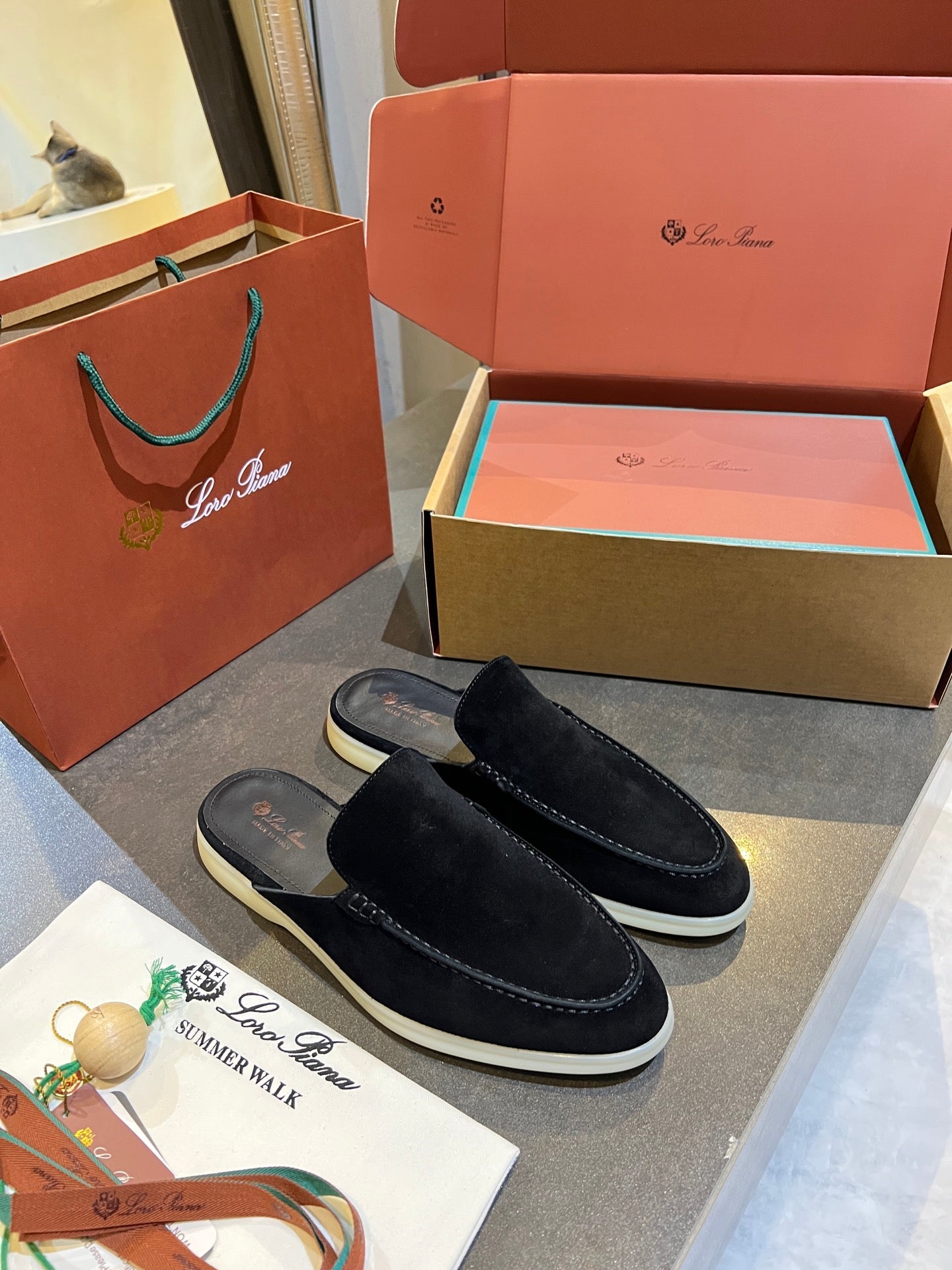 Loro Piana 2026 Summer Walk Mule Suede 921954