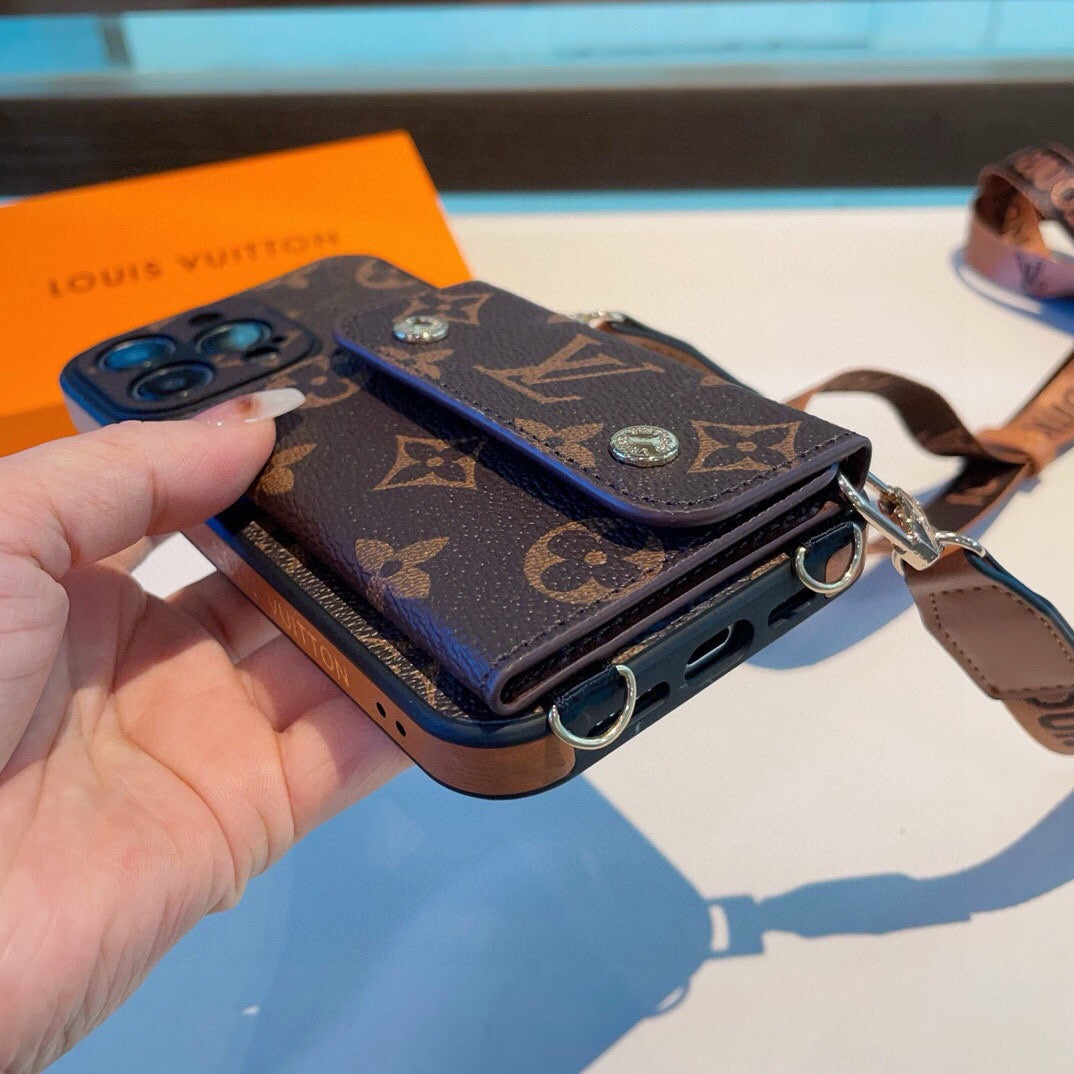 Louis Vuitton Classic Monogram Crossbody Phone Case 393894