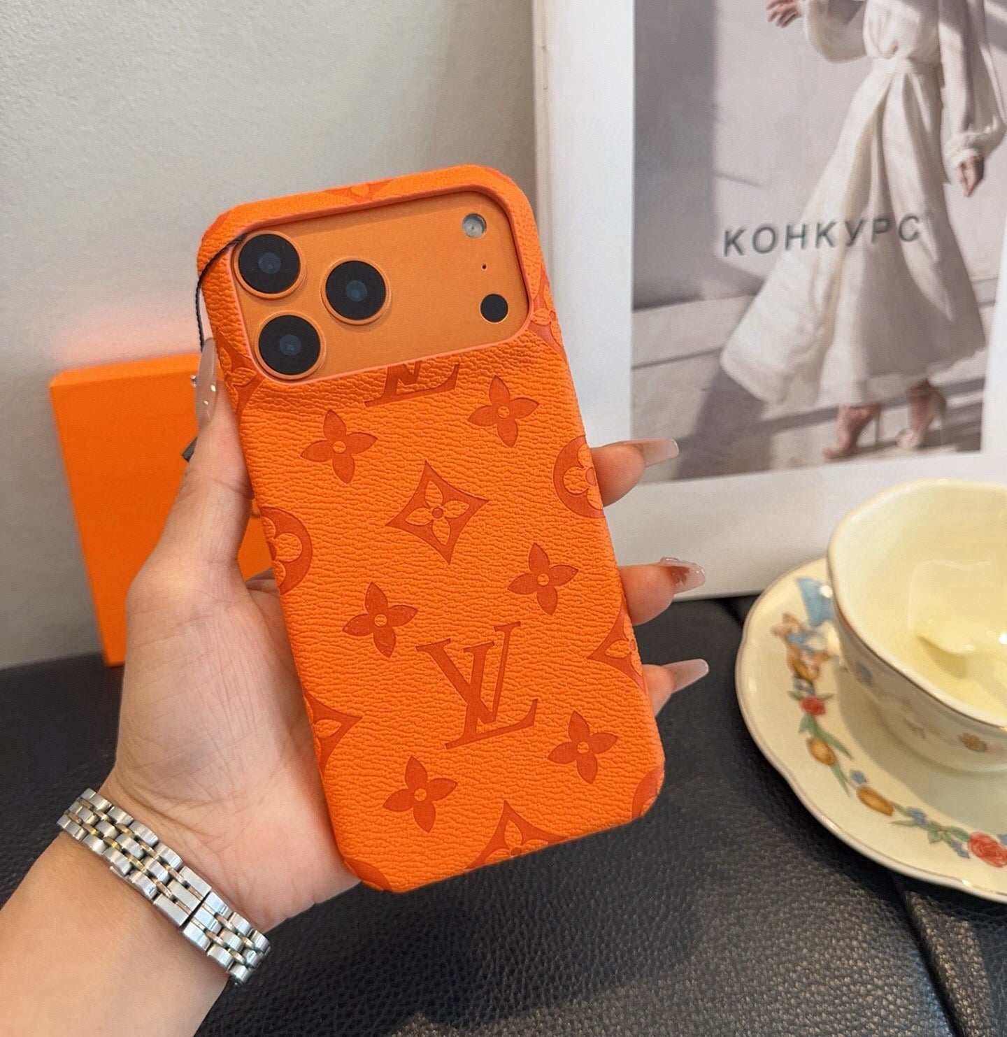 Louis Vuitton Phone Case with Logo Charm 393897