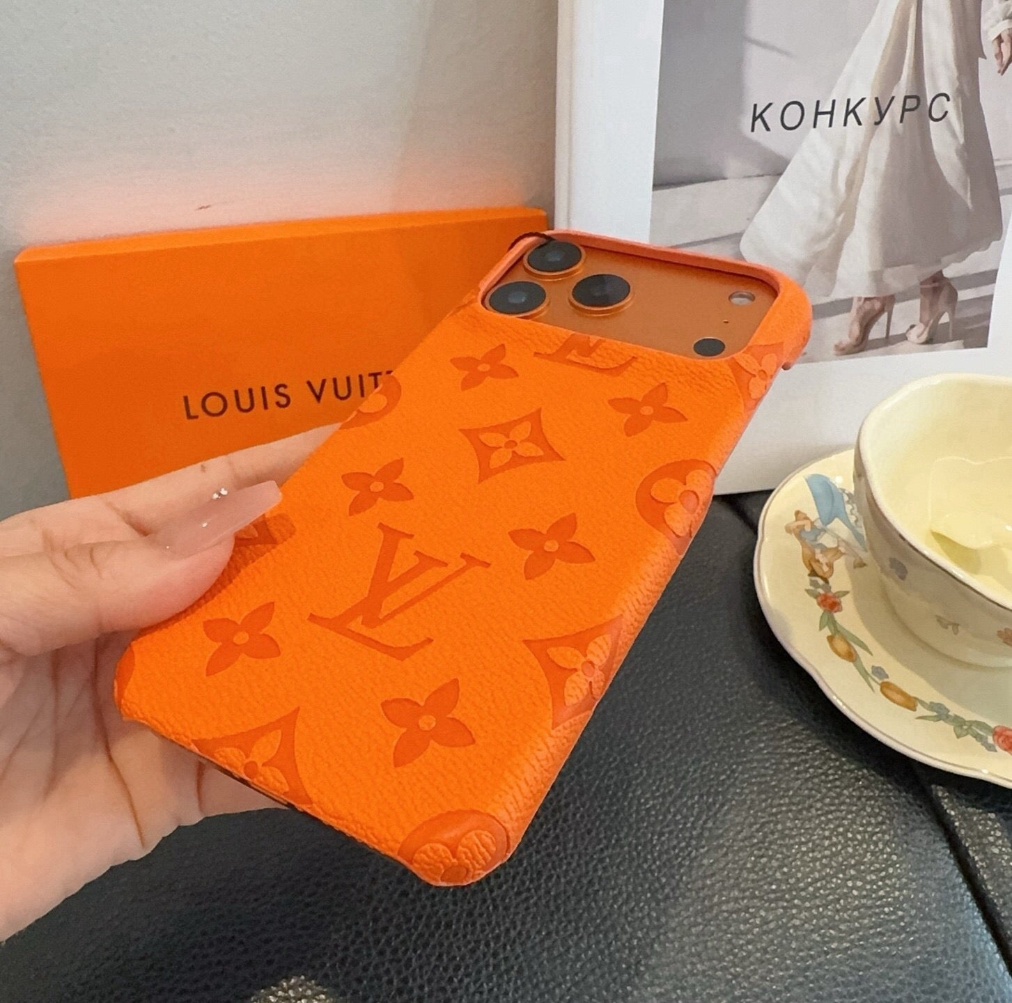 Louis Vuitton Phone Case with Logo Charm 393897
