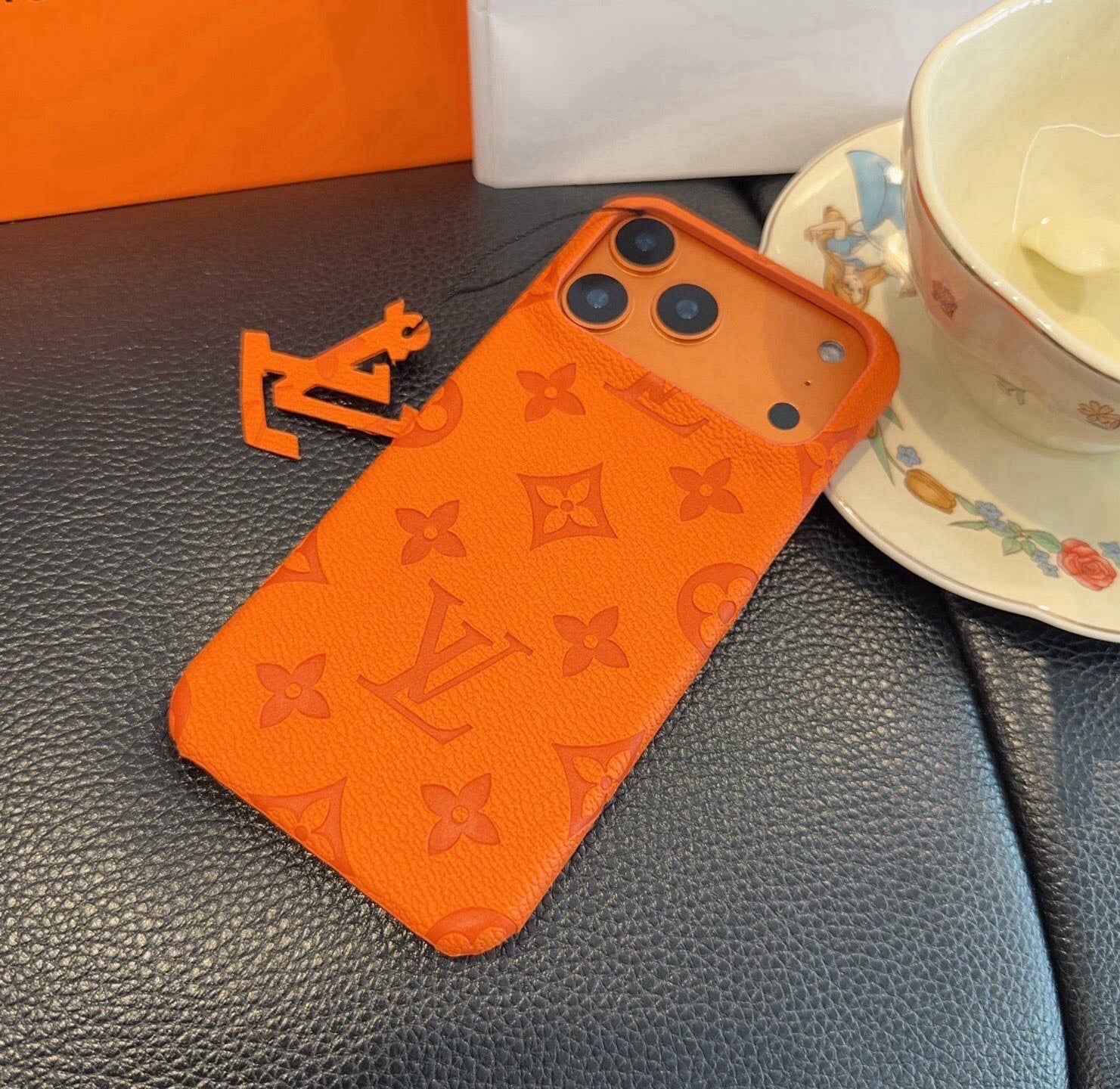 Louis Vuitton Phone Case with Logo Charm 393897