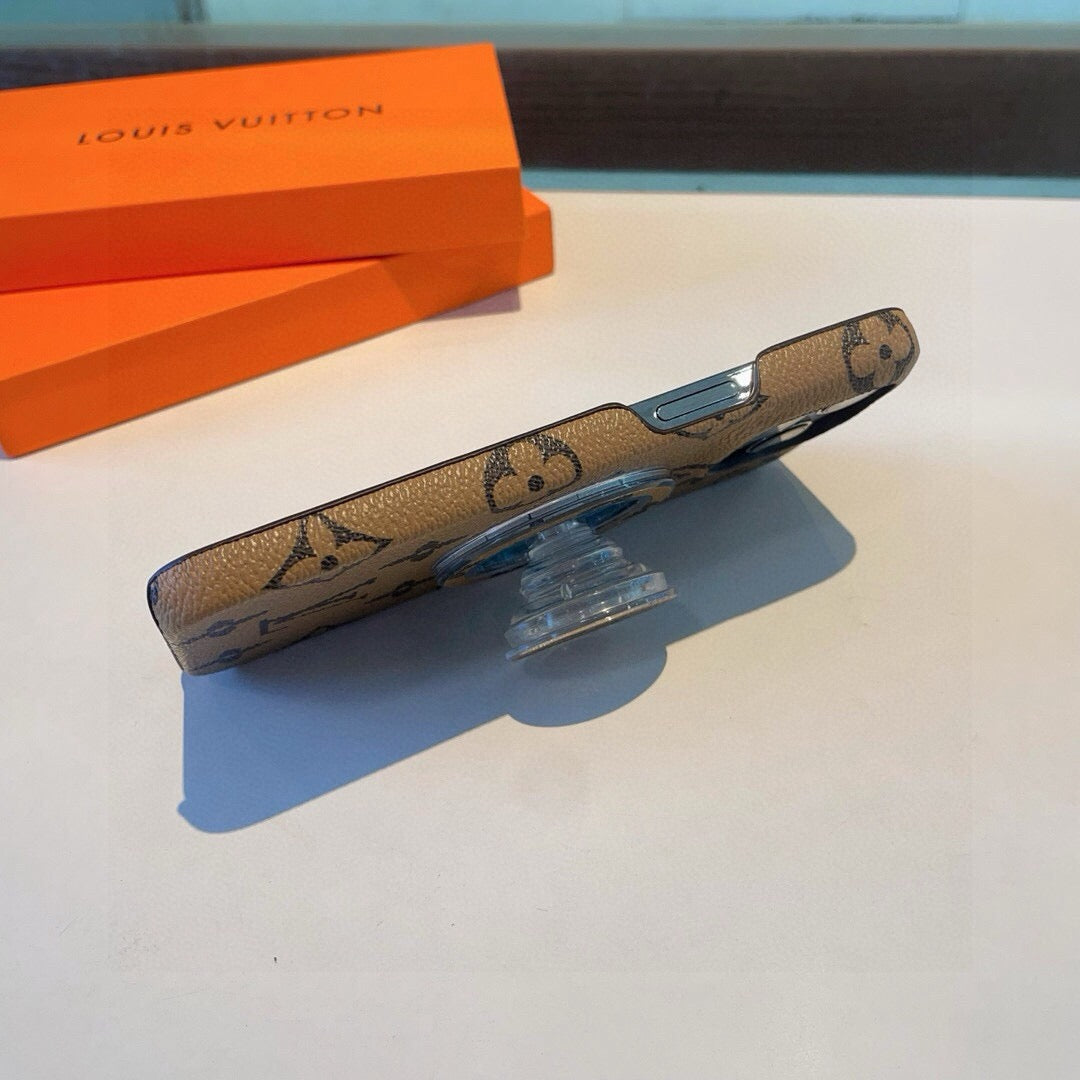 Louis Vuitton Classic Monogram Phone Case with Logo Stand 397207