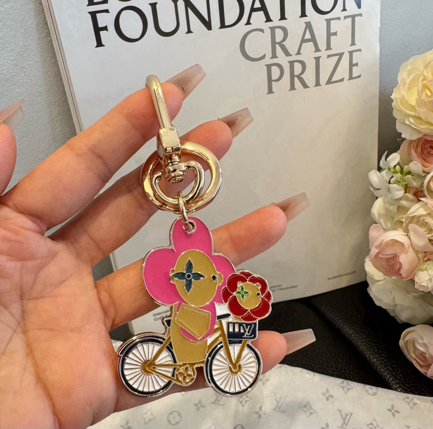 LV Bicycle Sunflower Doll Charm 403462
