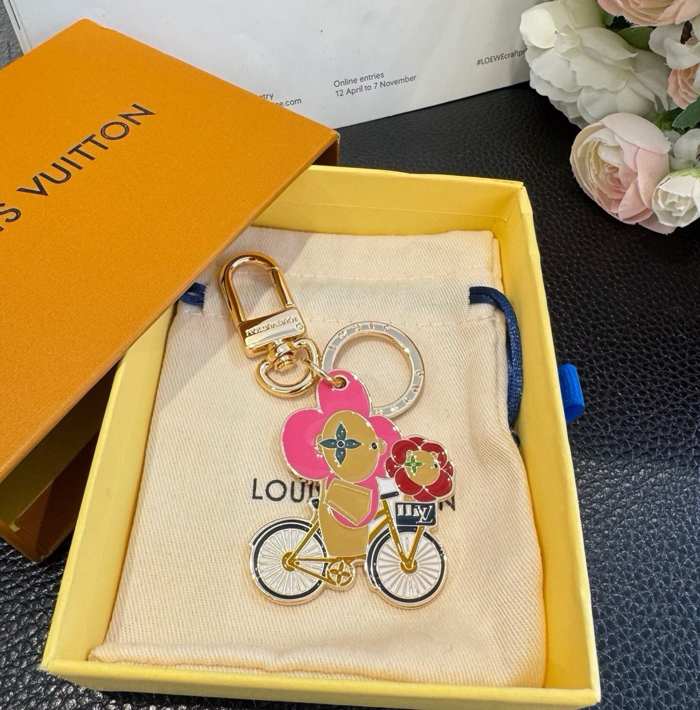LV Bicycle Sunflower Doll Charm 403462