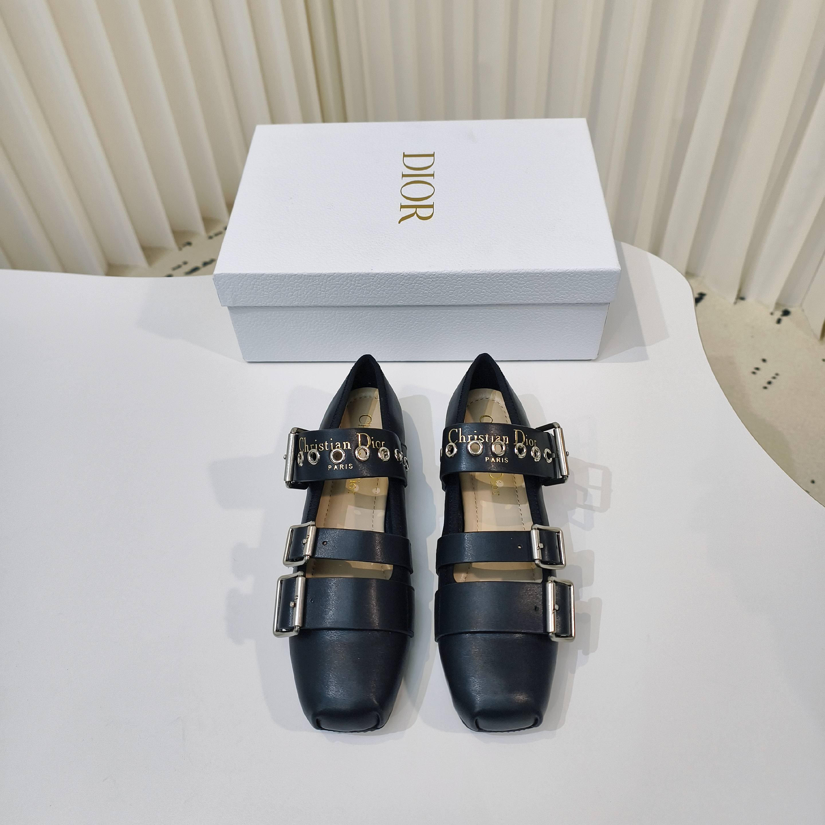 Dior 2026 Mary Jane Flats Suede Calfskin 927880