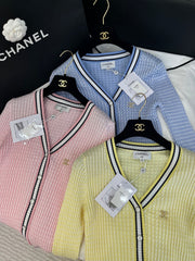 CC 25 V-neck Cardigan Wool Tencel Nylon