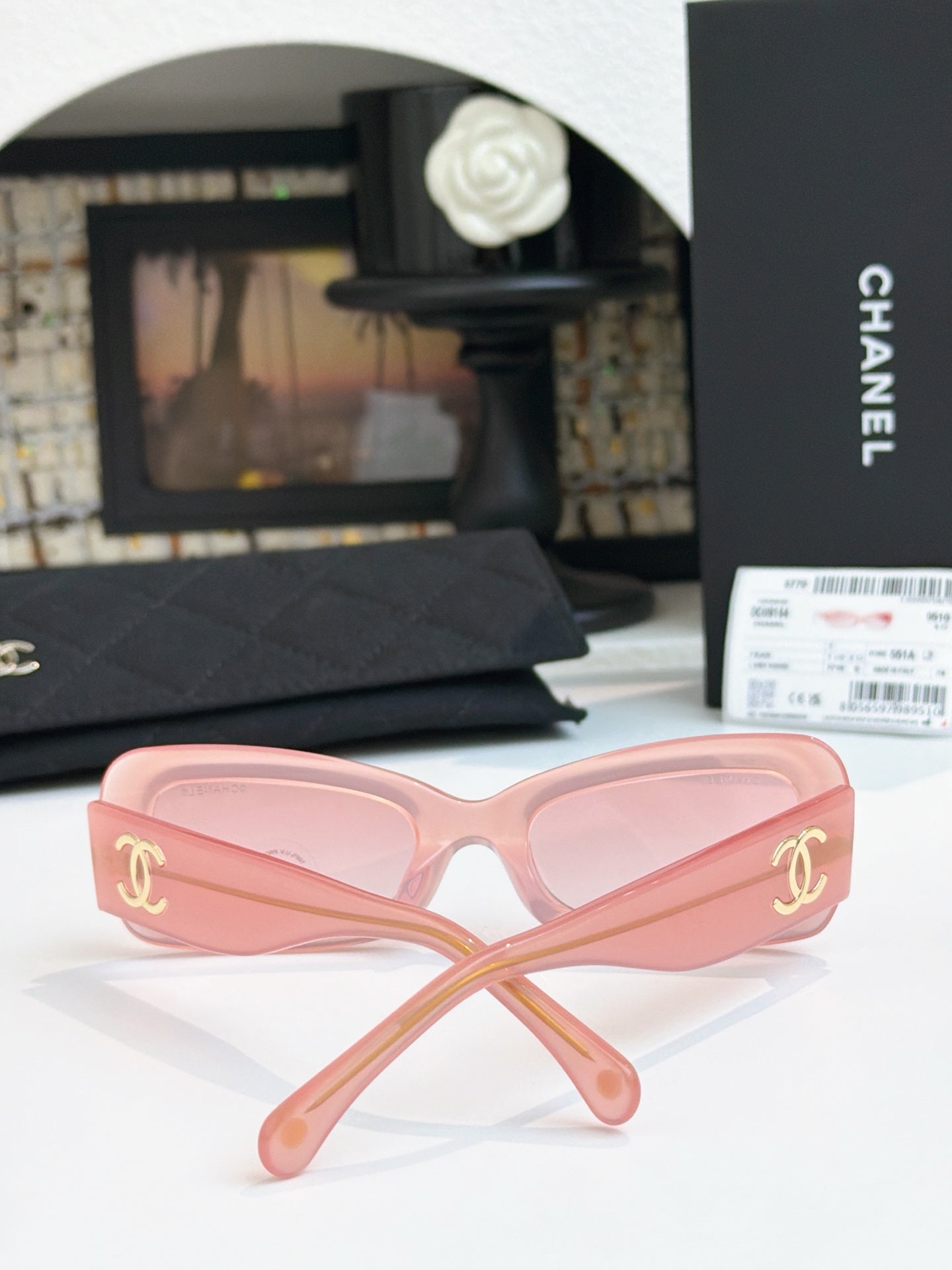 Chanel 2026 Butterfly Sunglasses Pink Acetate