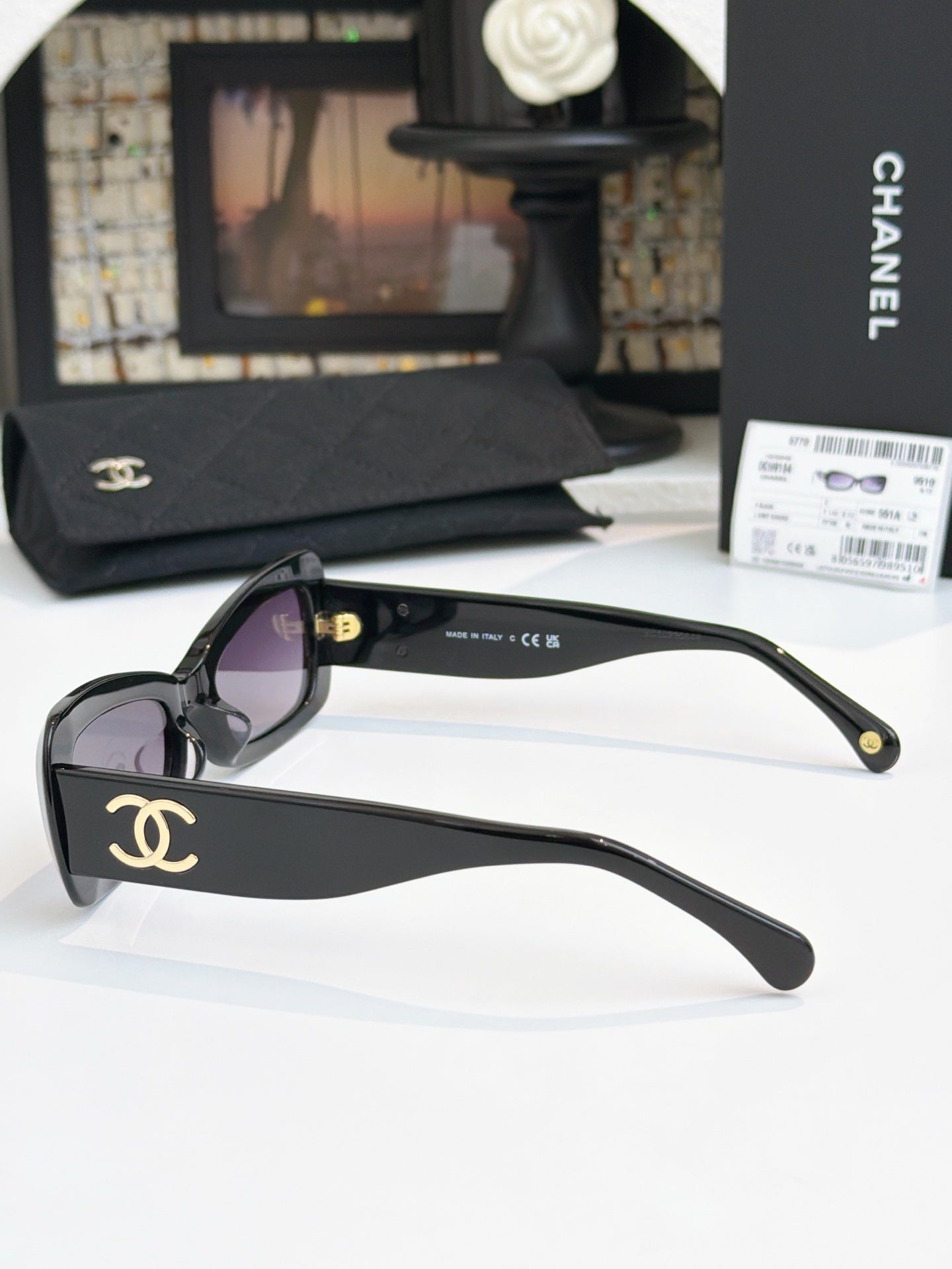 Chanel 2026 Butterfly Sunglasses Black Gradient Purple Acetate