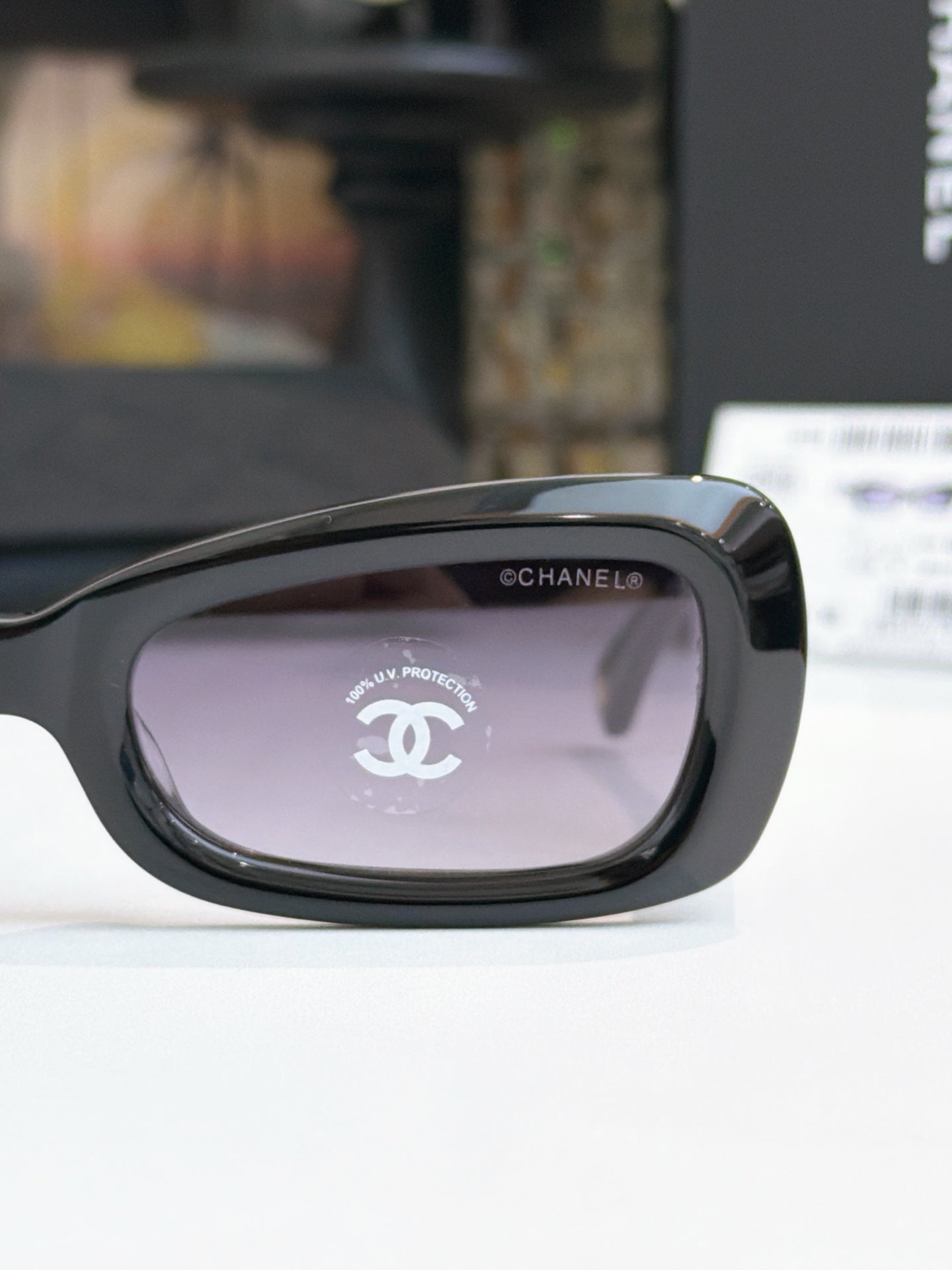 Chanel 2026 Butterfly Sunglasses Black Gradient Purple Acetate