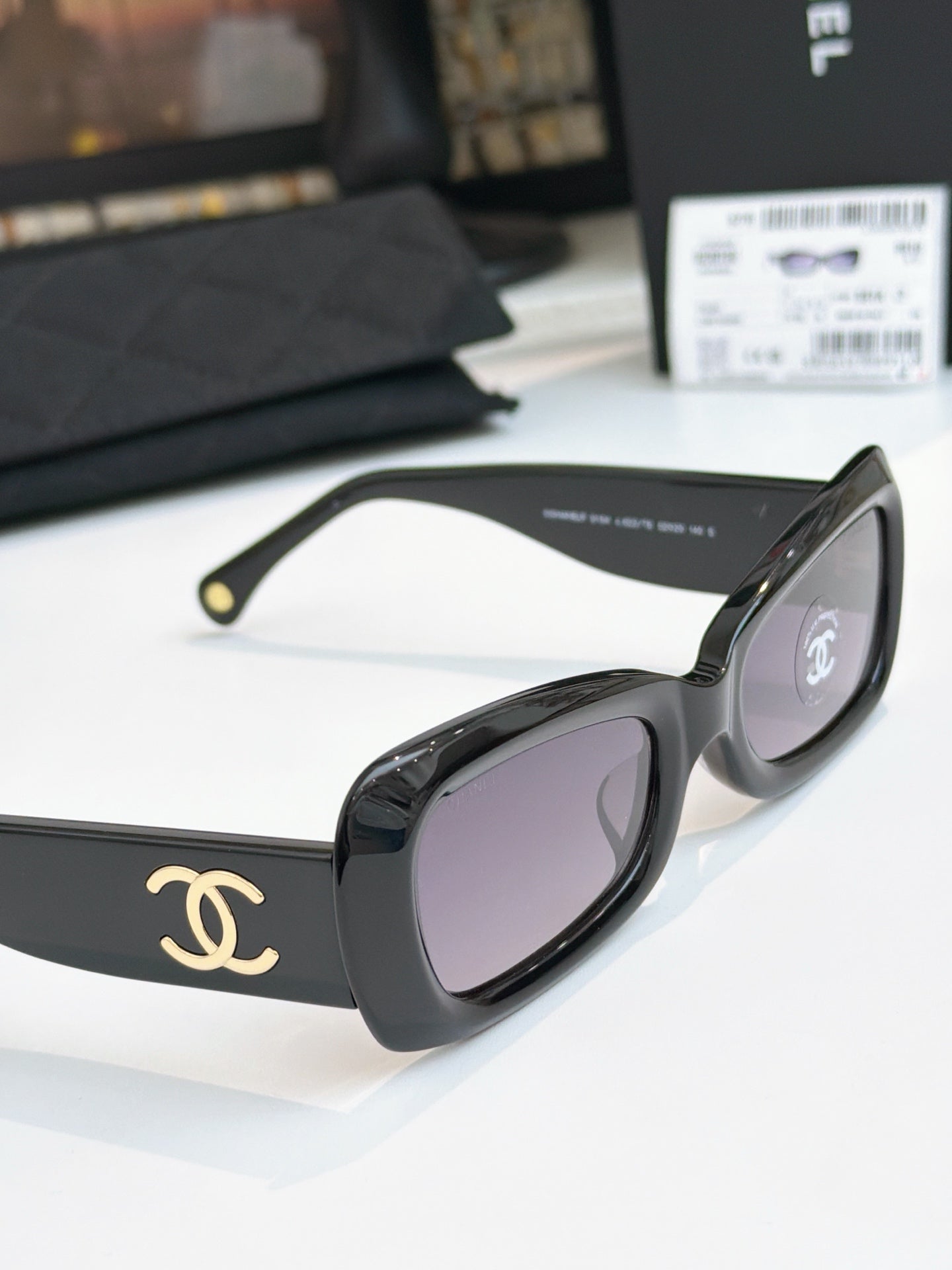 Chanel 2026 Butterfly Sunglasses Black Gradient Purple Acetate