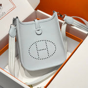 Hermes Evelyn 18 Bag Misty Blue Epsom Leather 255528