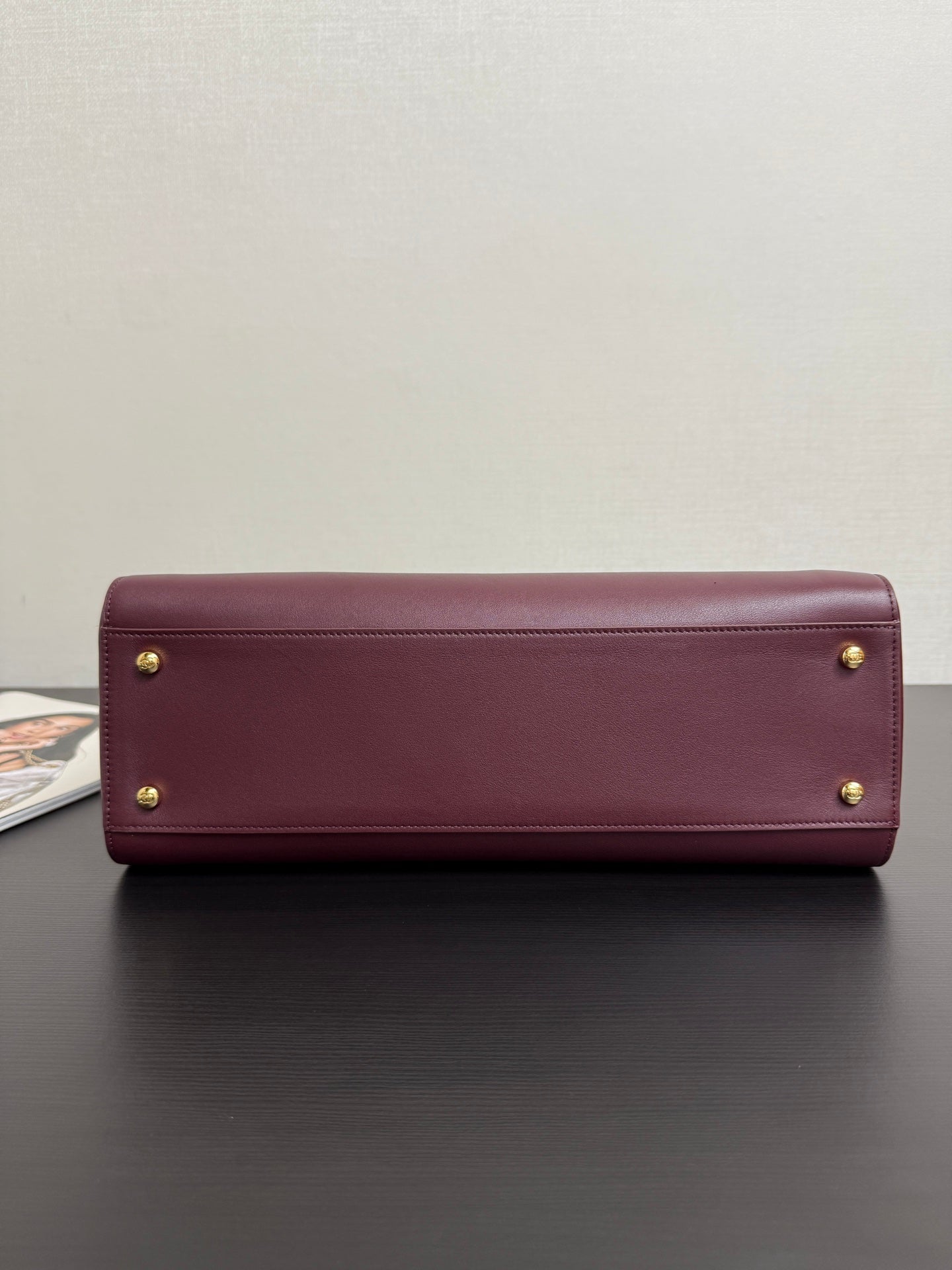 Chanel 2026 Shopping Bag 35cm Burgundy Calfskin