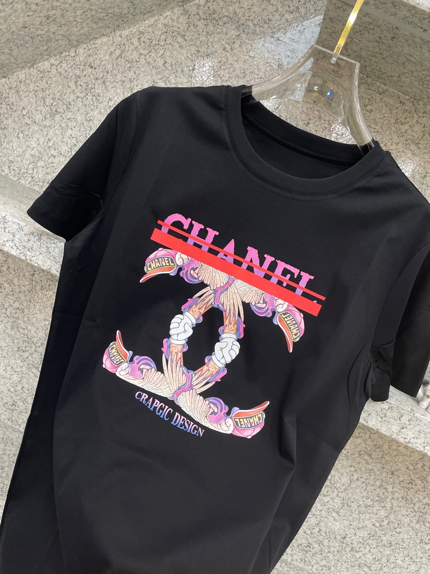 CC 2026 Short-Sleeve T-Shirt Pink Beige Cotton 472260