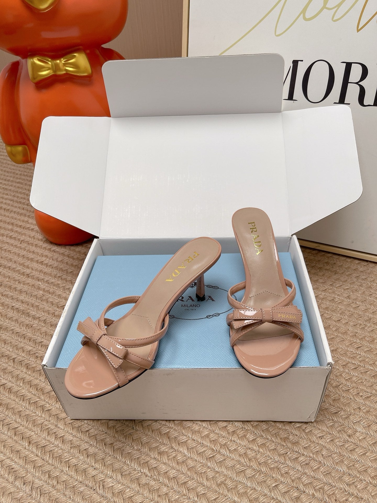 Prada 2026 Sandal 50mm Glossy Leather 854427