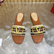 VT 25 Bohemian Slippers Brown Knitted Sheepskin 325189