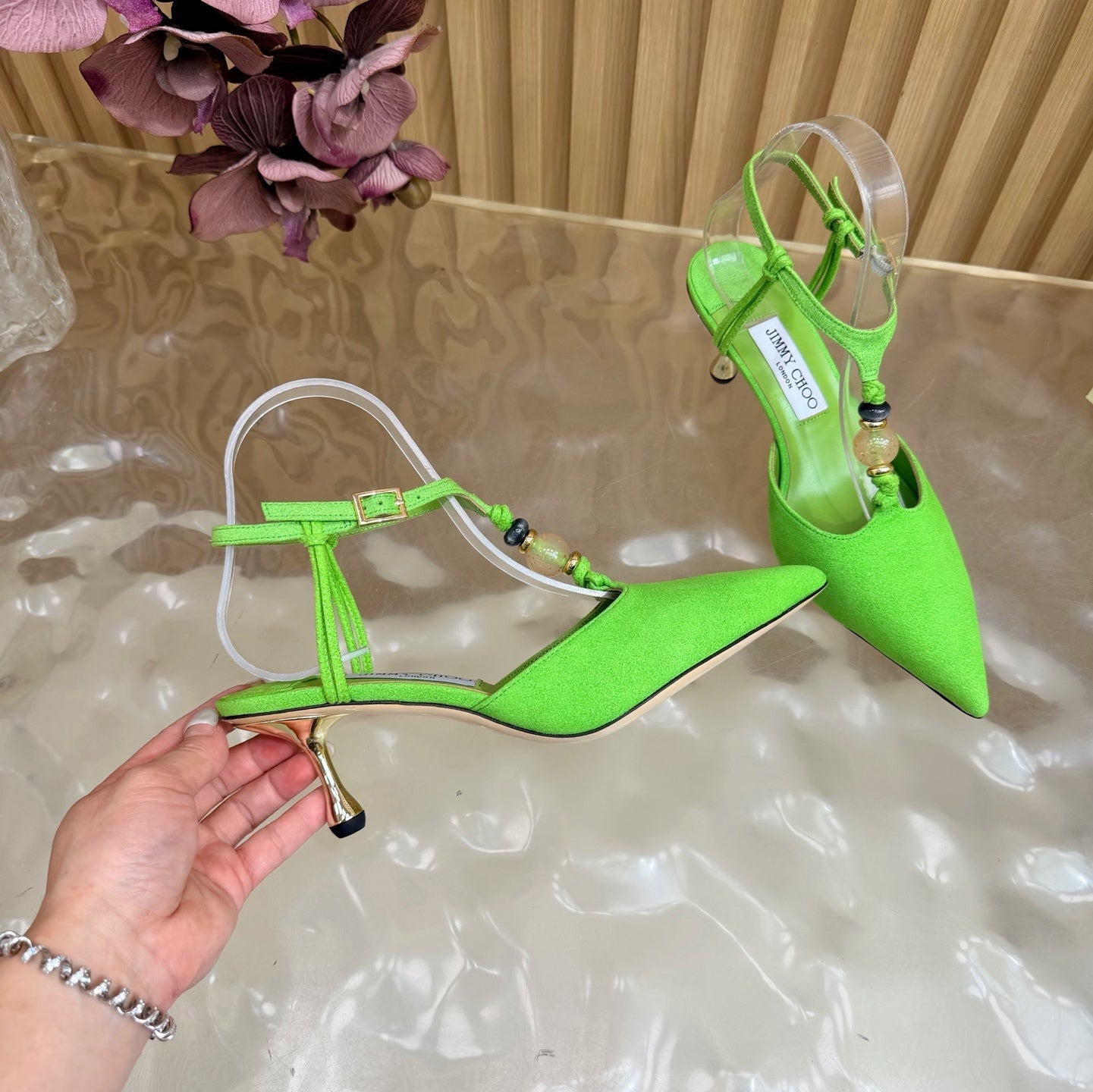 Jimmy Choo 2026 Lauri Slingback 65mm Suede Leather 949800