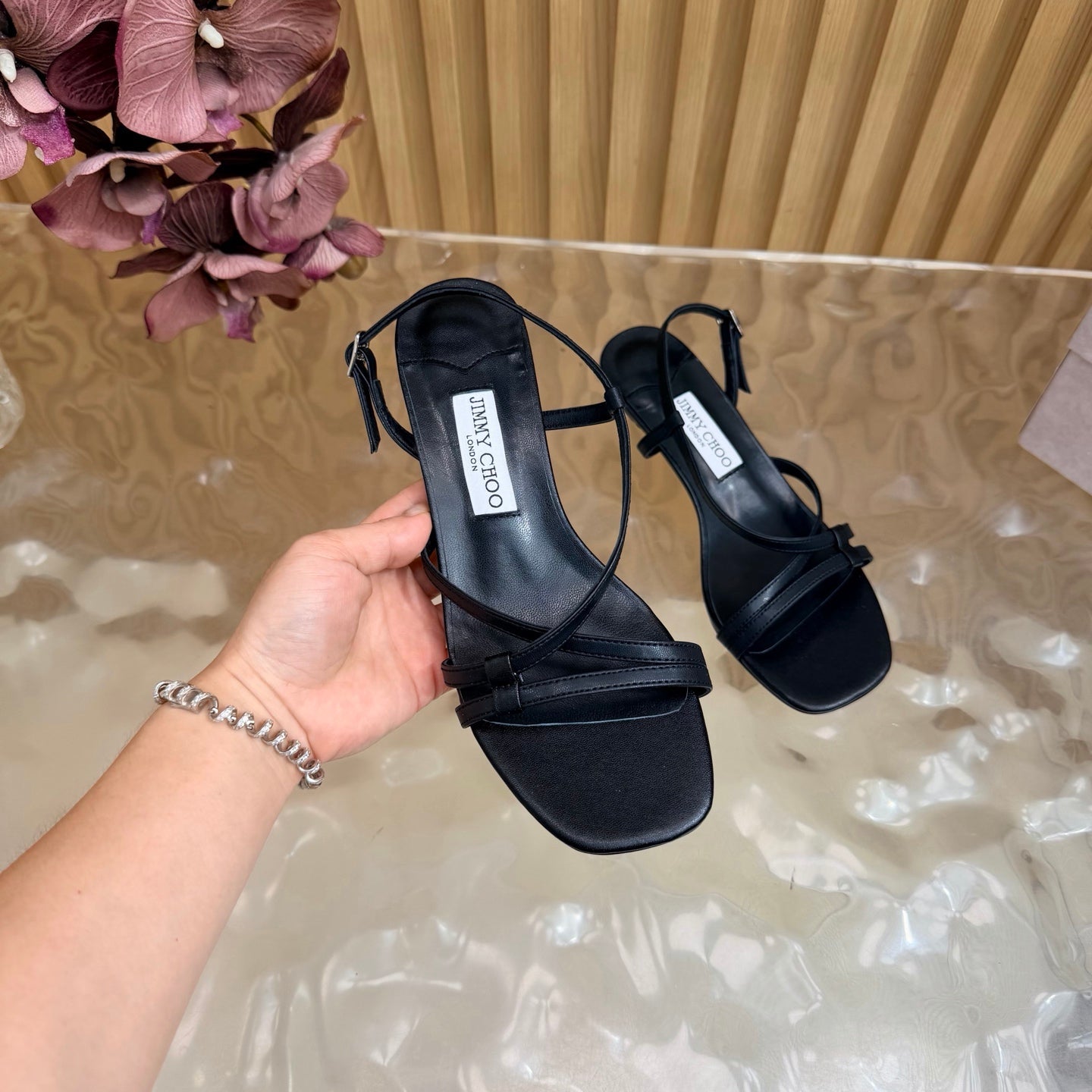 Jimmy Choo 2026 Farris Sandals 30mm Cowhide 949824