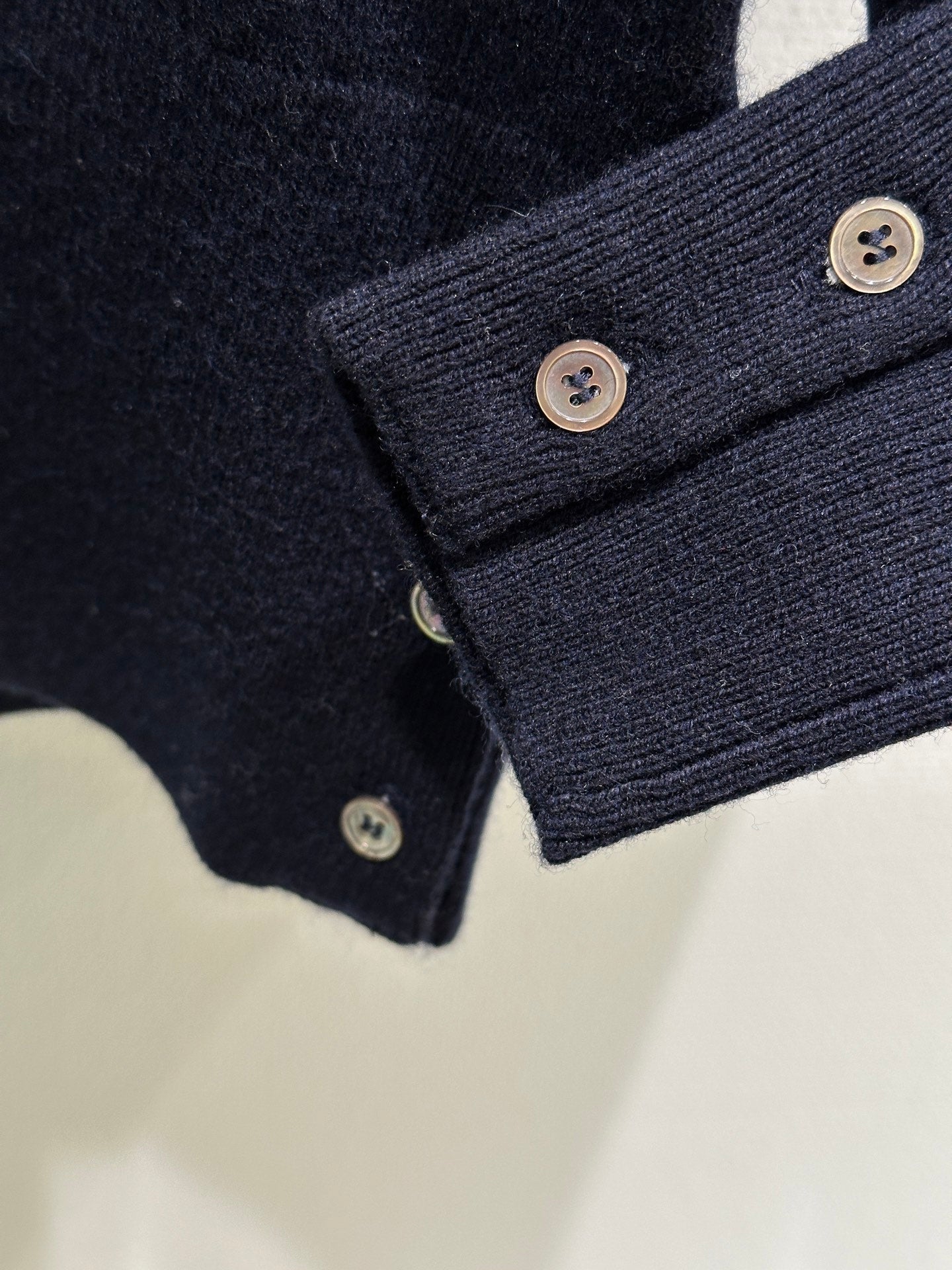 Miumiu 2026 Horse Cardigan Navy Blue Wool