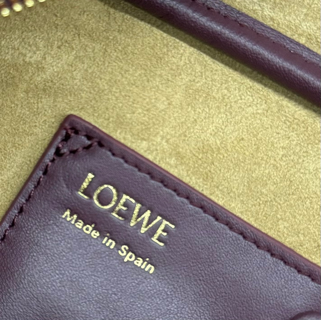 Loewe Mini Bowling Bag 23 Burgundy Calfskin 280618