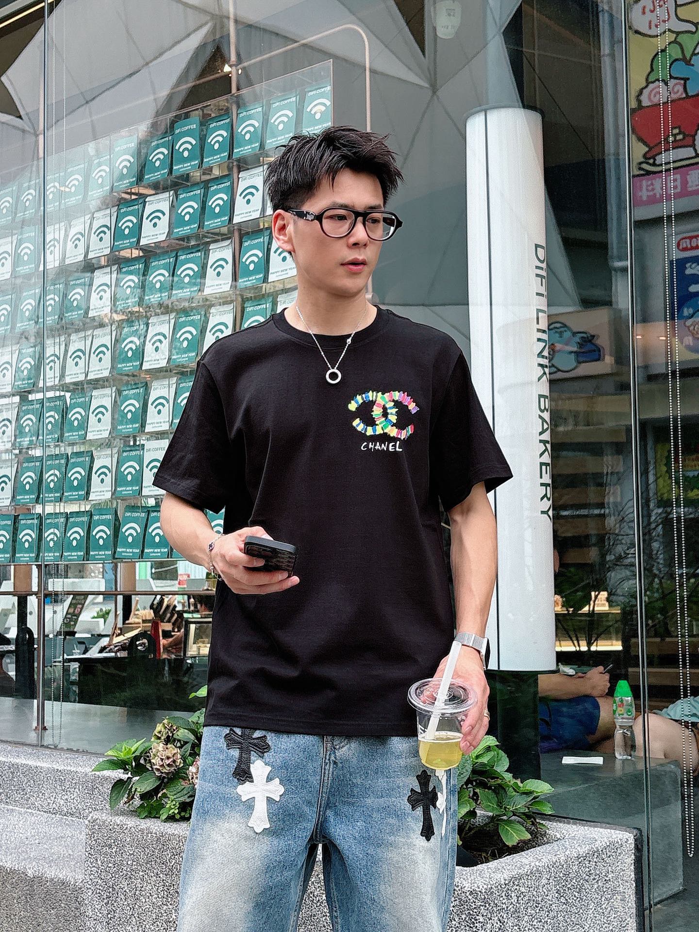CC 2026  Short-Sleeve T-Shirt Double C Multicolor 419225